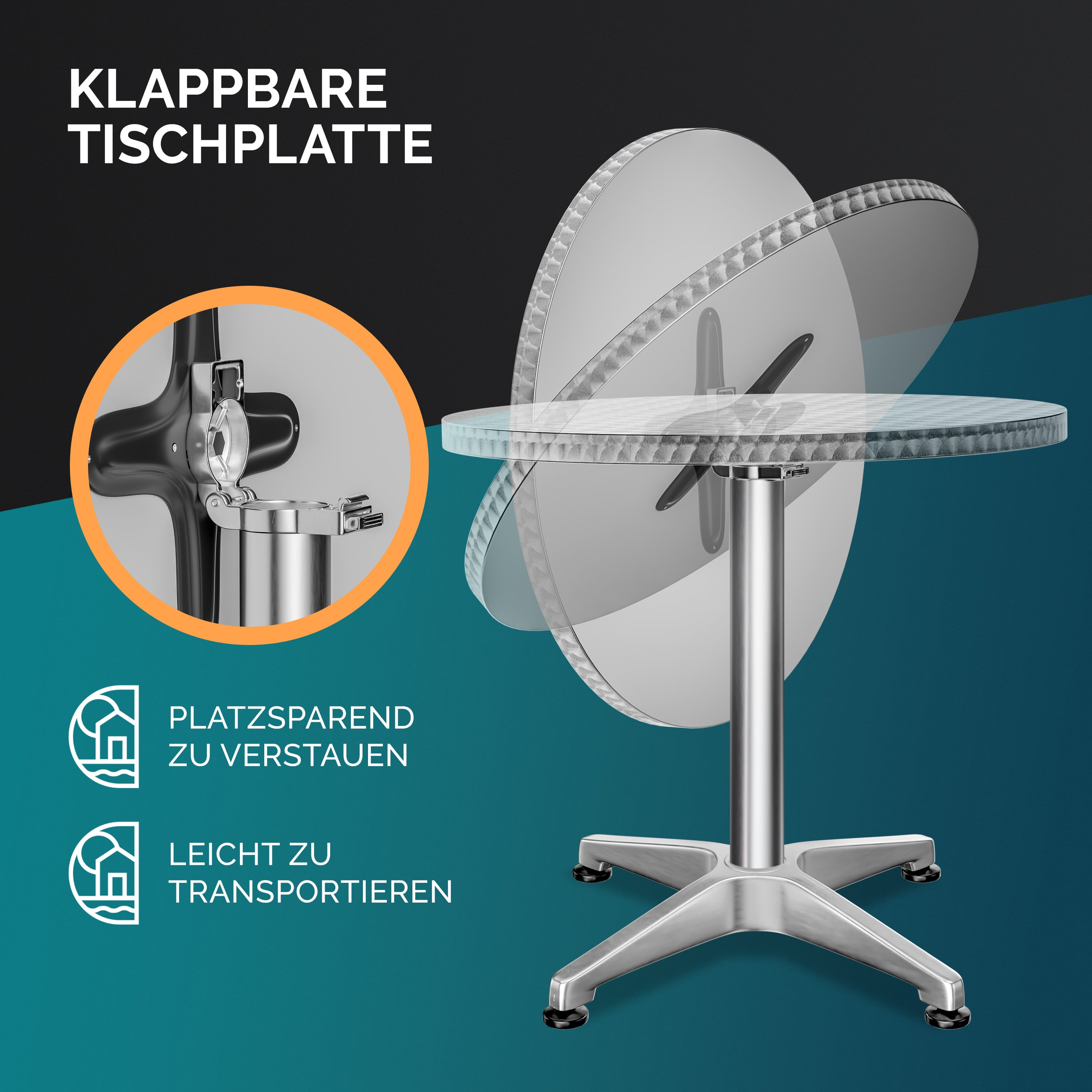 Statafel\u0020set\u0020van\u00202\u0020Zilver\u0020aluminium\u0020\u00D860cm\u0020inklapbaar,\u0020in\u0020hoogte\u0020verstelbaar
