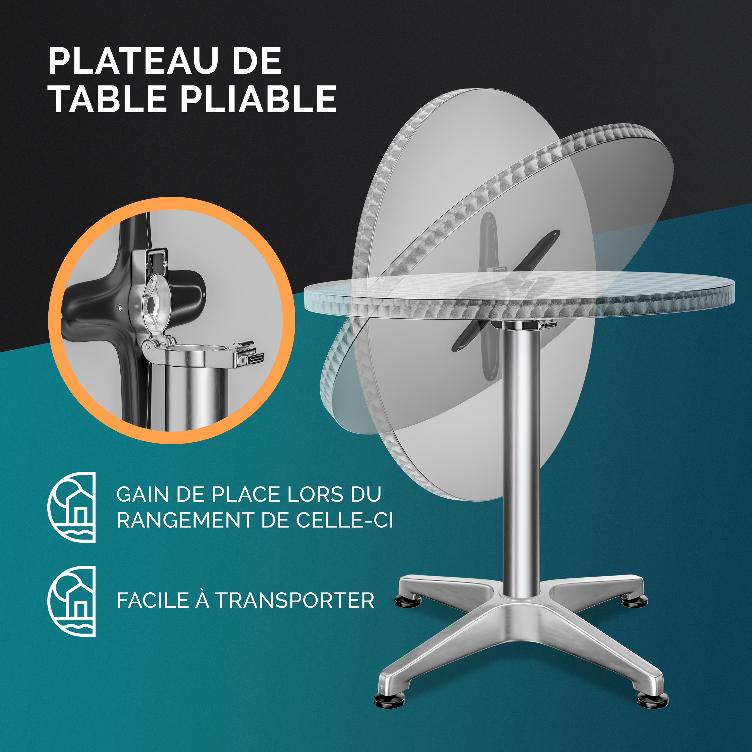 Statafel\u0020set\u0020van\u00202\u0020Zilver\u0020aluminium\u0020\u00D860cm\u0020inklapbaar,\u0020in\u0020hoogte\u0020verstelbaar