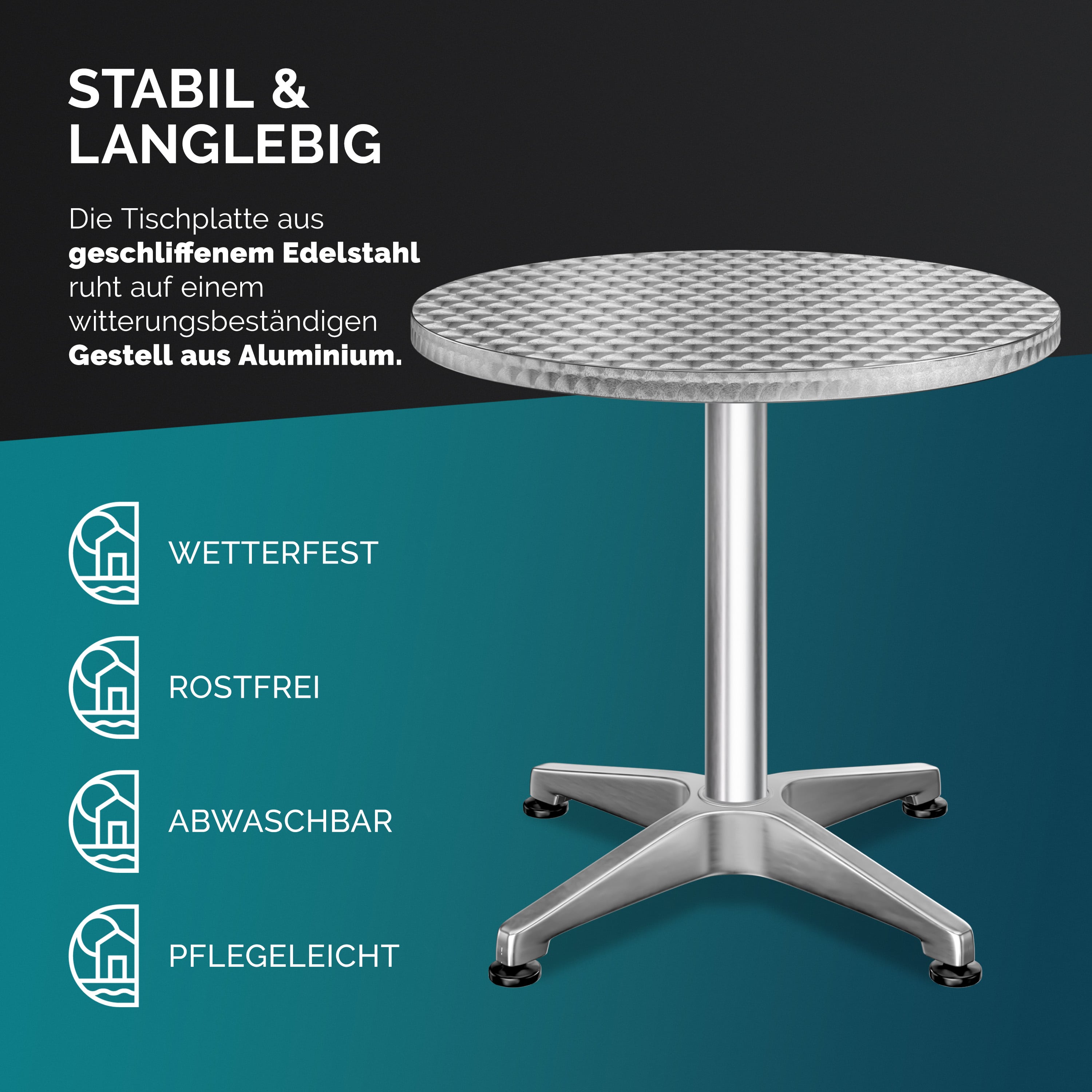 Statafel\u0020set\u0020van\u00202\u0020Zilver\u0020aluminium\u0020\u00D860cm\u0020in\u0020hoogte\u0020verstelbaar