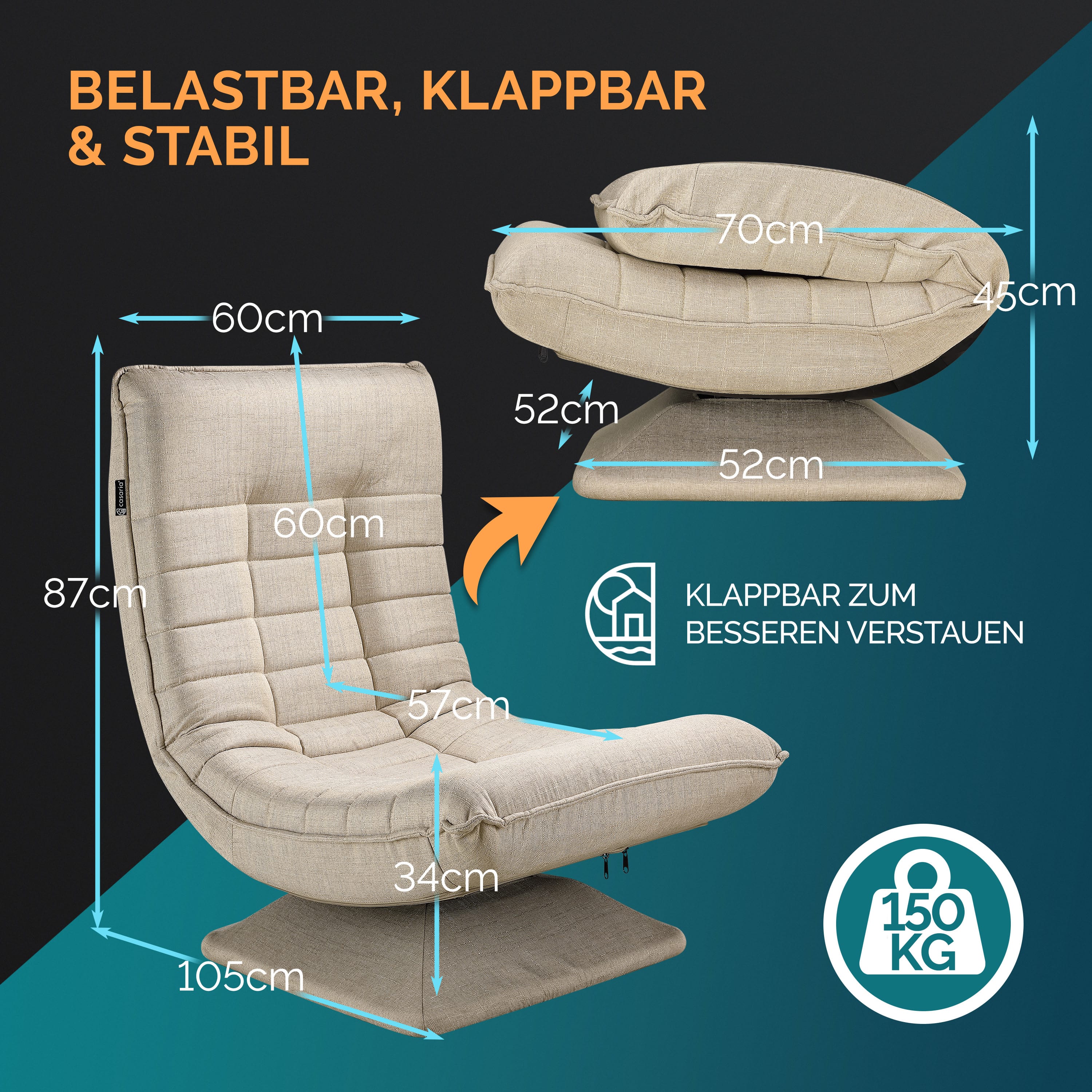 Relax\u0020Lounger\u0020Aberdeen\u0020Stof\u0020Cr\u00E8me