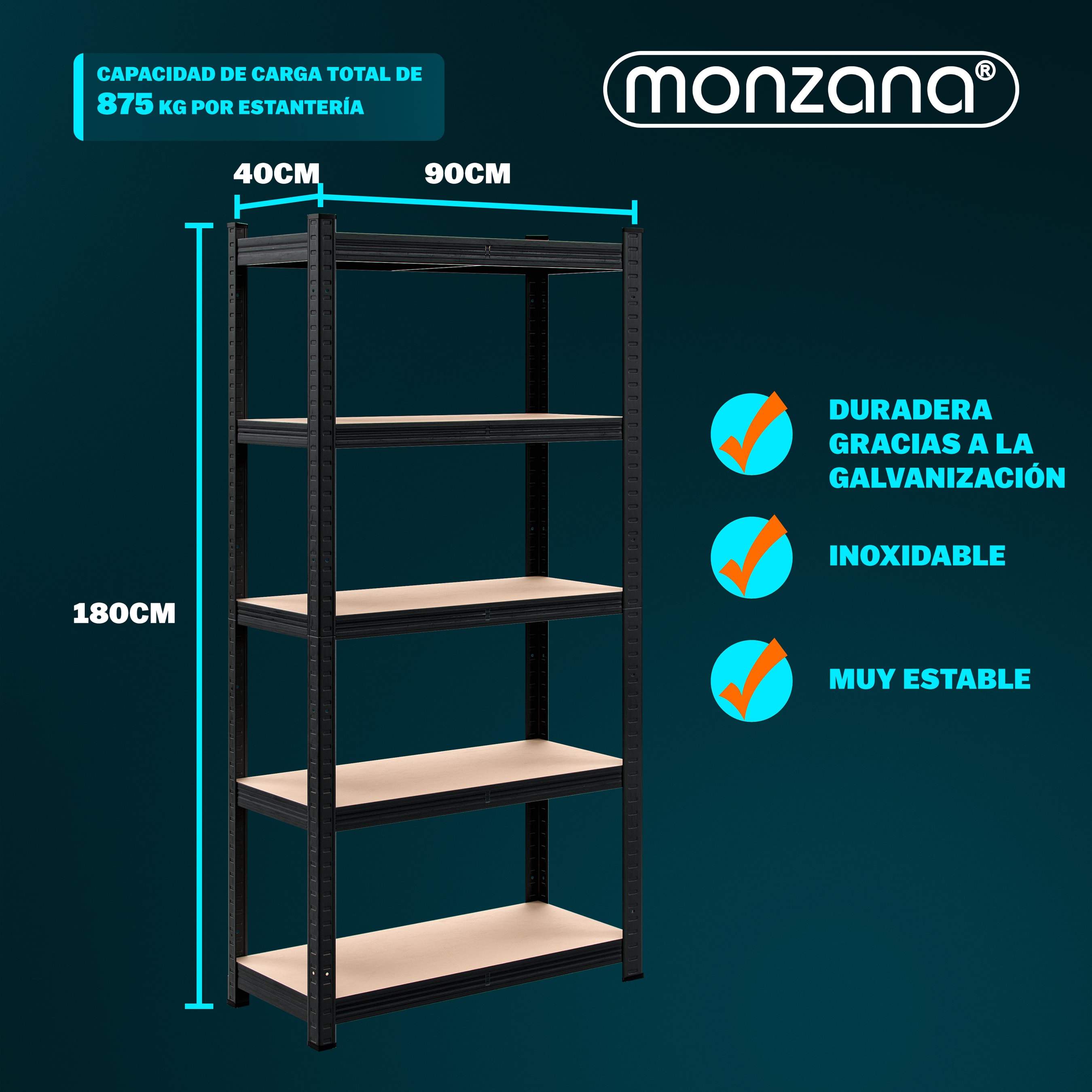 Stellingkast\u00202\u0020Stuks\u0020Zwart\u0020180x90x40cm Stellingkast\u00202\u0020Stuks\u0020Zwart\u0020180x90x40cm
