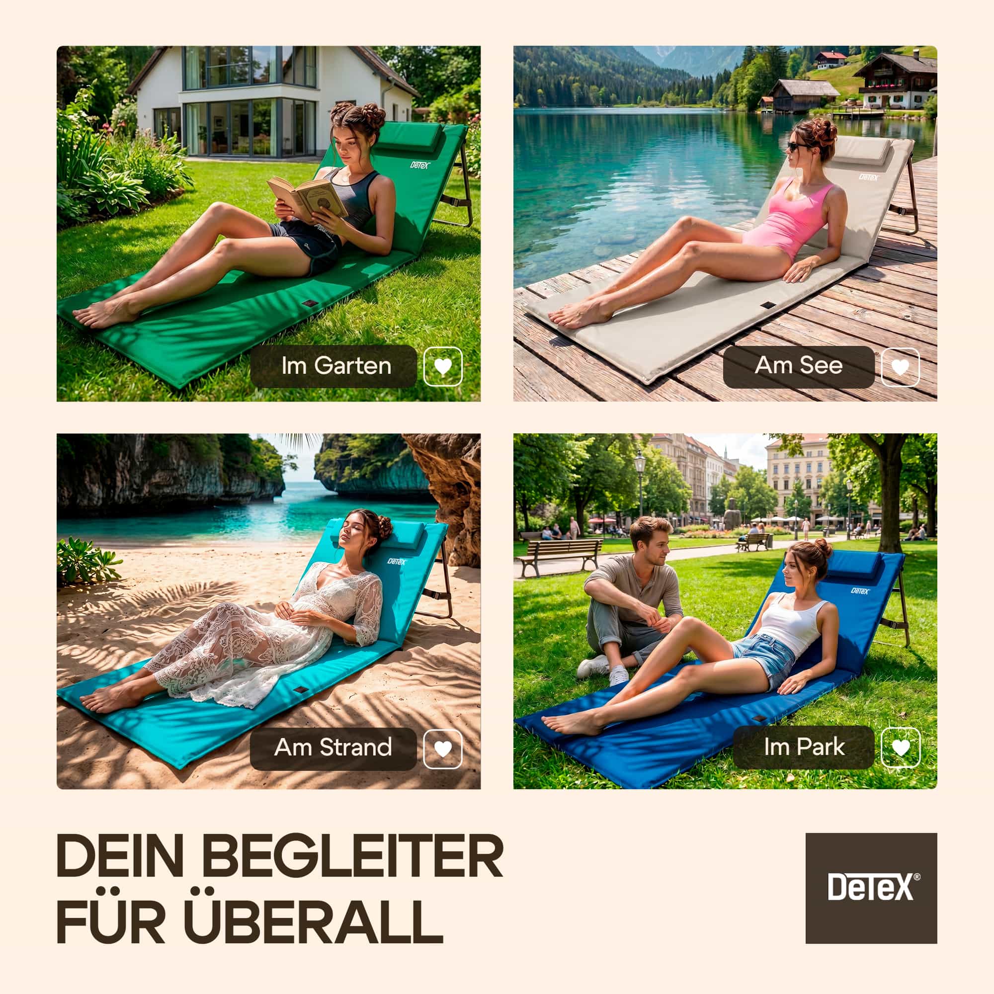Strandmat\u0020turquoise\u0020158x56x46cm\u0020gewatteerd