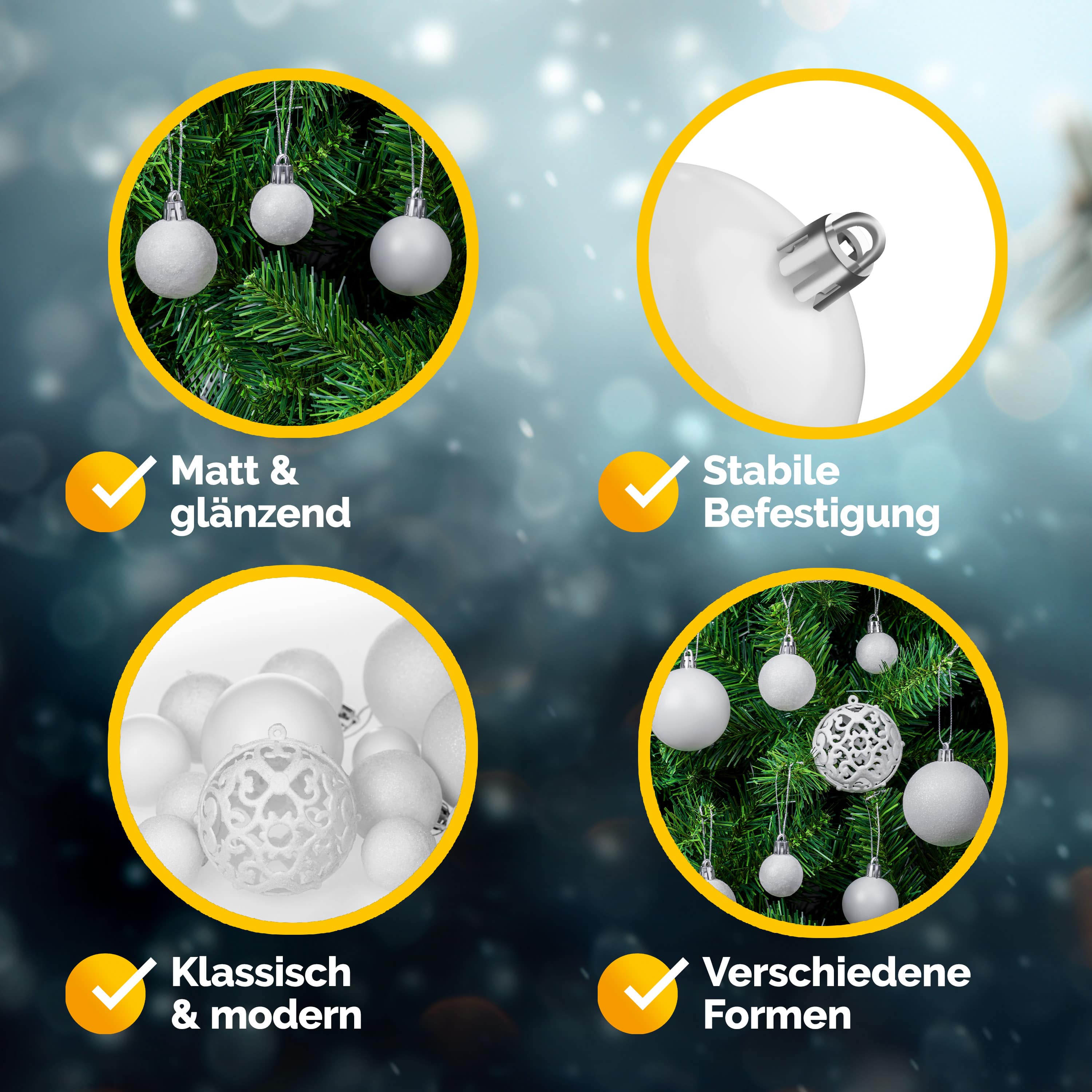 Kerstballen\u0020Wit\u0020100\u002Ddelig