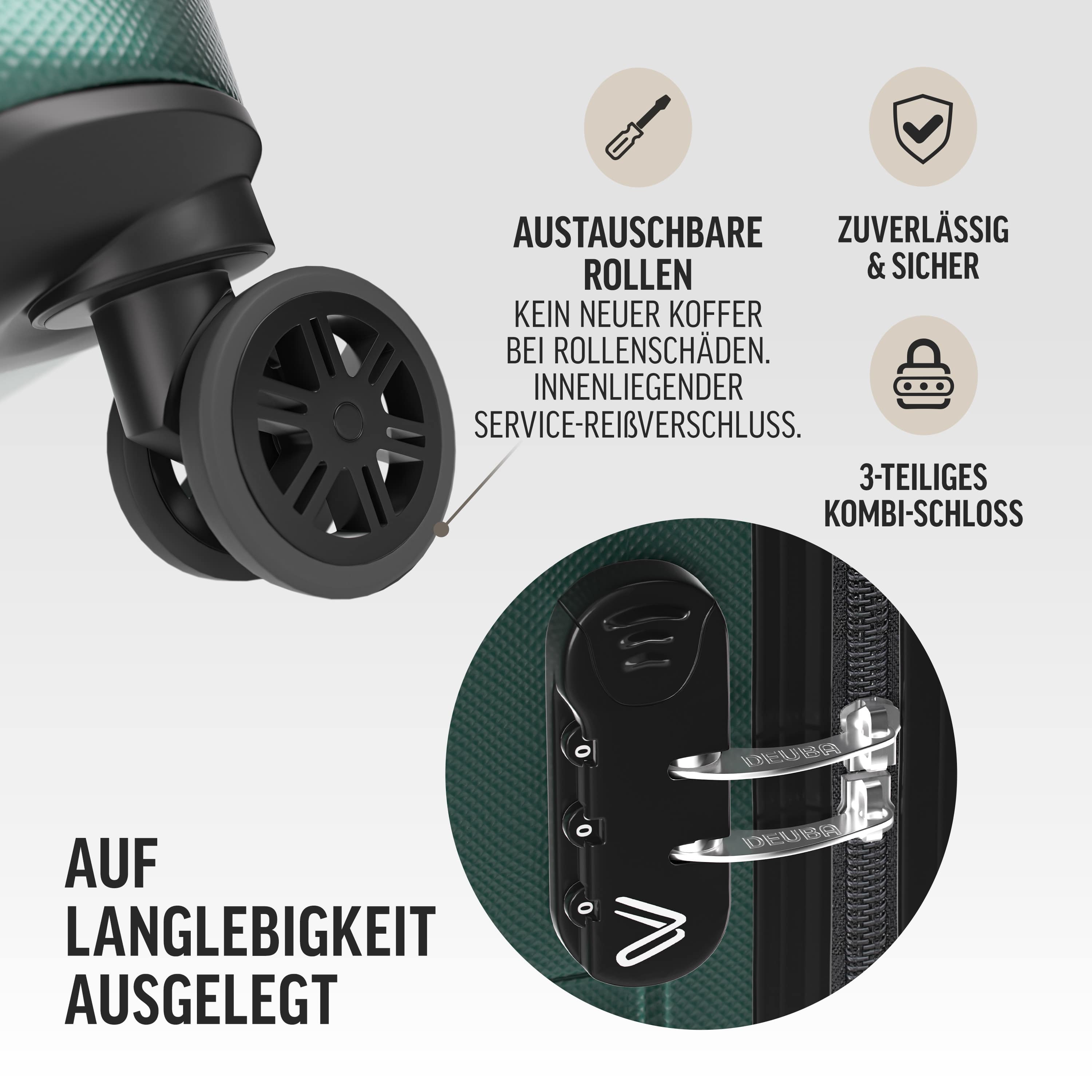 Hardshellkoffer\u0020New\u0020York\u00203\u002Ddelige\u0020set\u0020groen\u0020360\u00B0\u002Dwielen\u0020ABS