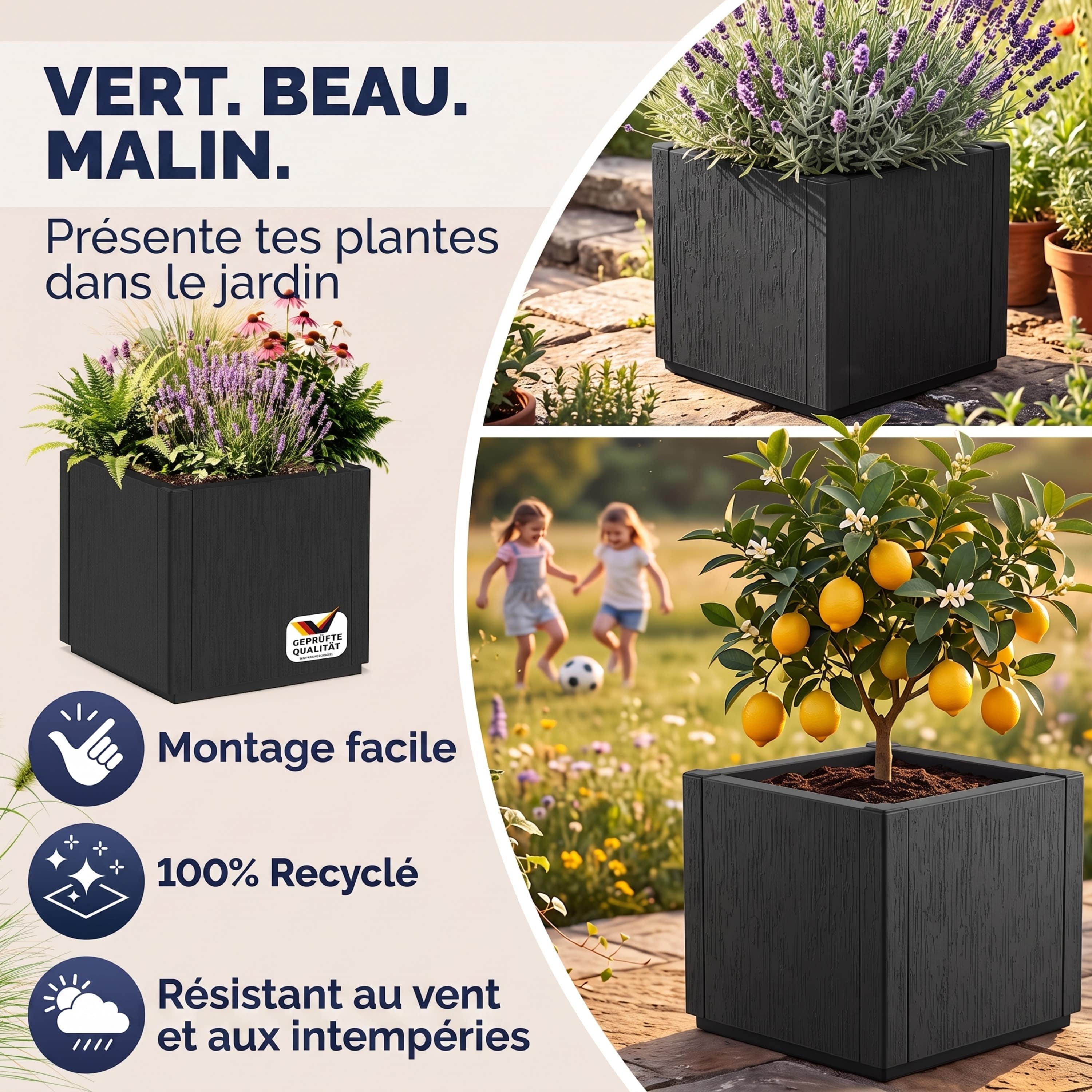 Bloempot\u0020Ethica\u0020antraciet\u0020kunststof\u002036x36x35\u0020cm Bloempot\u0020Ethica\u0020antraciet\u0020kunststof\u002036x36x35\u0020cm
