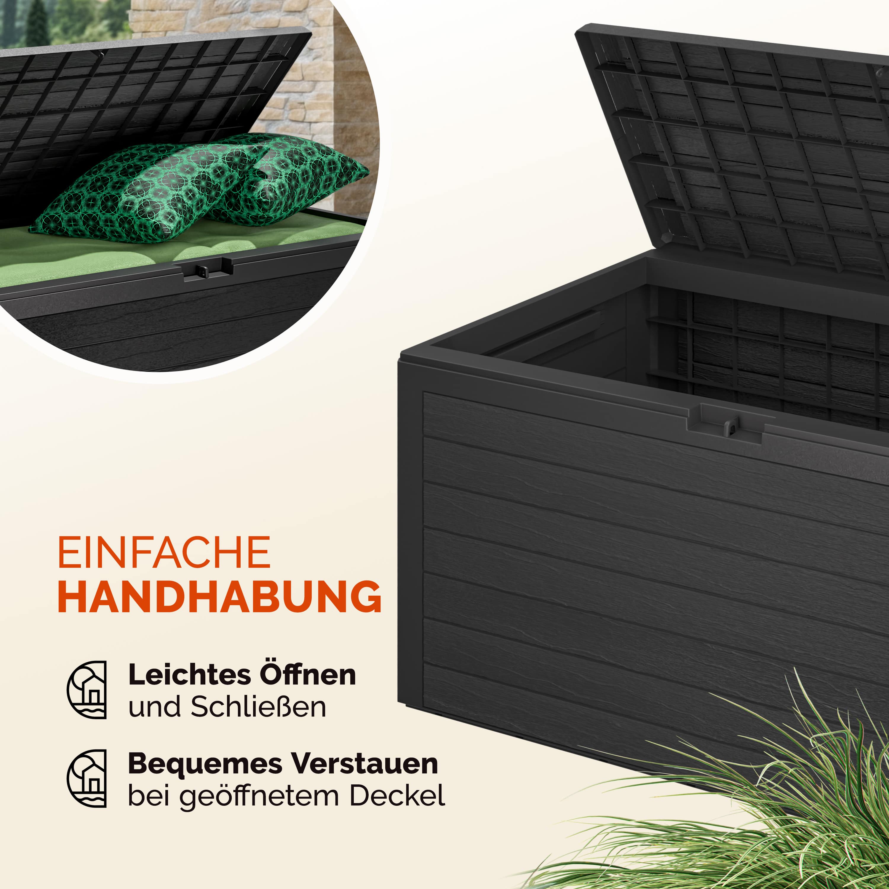 Kussenbox\u0020Woody\u0020Antraciet\u0020280L\u0020houtlook