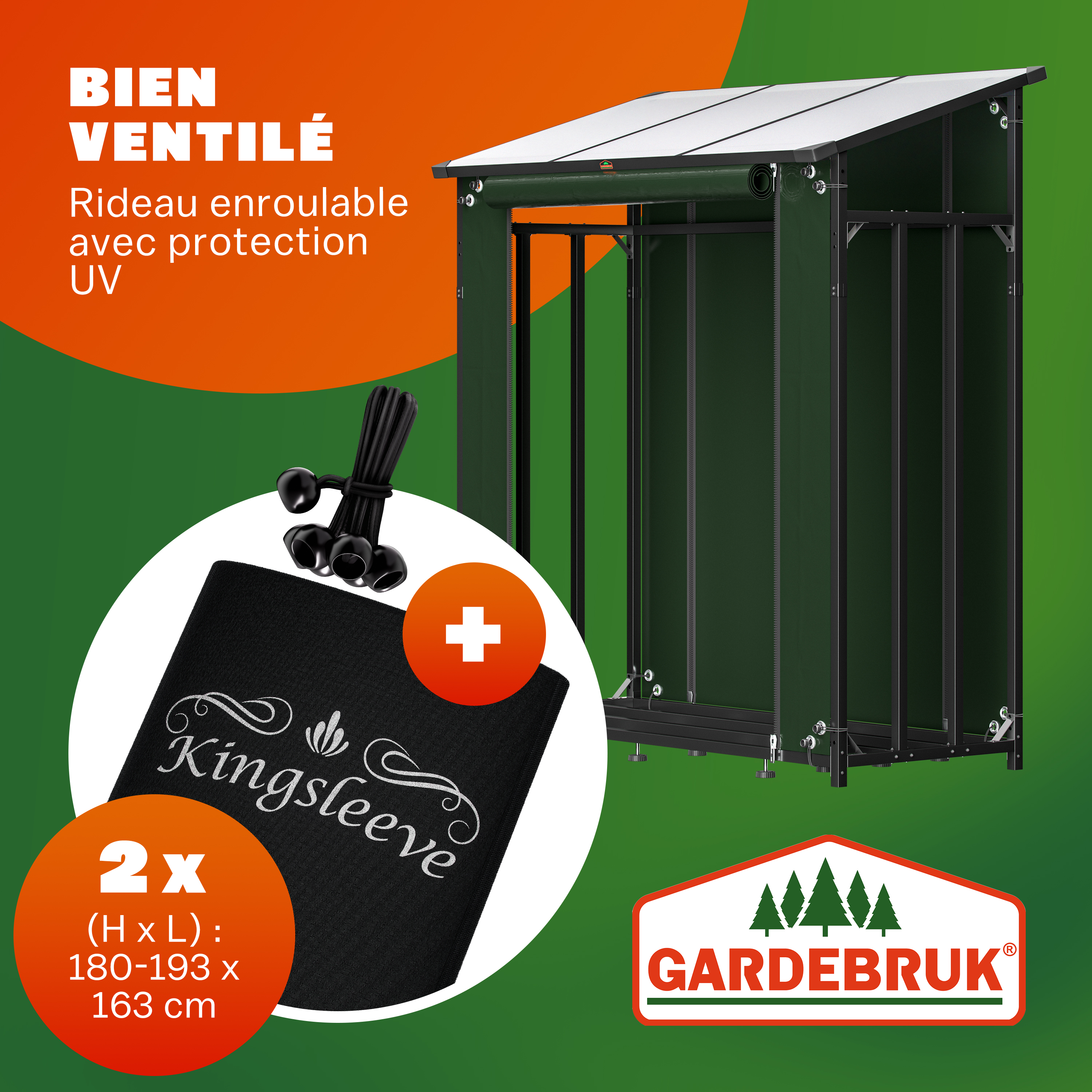 Brandhoutrek\u0020Antraciet\u0020198x163x70cm\u0020met\u0020zeil\u0020\u002B\u0020tas