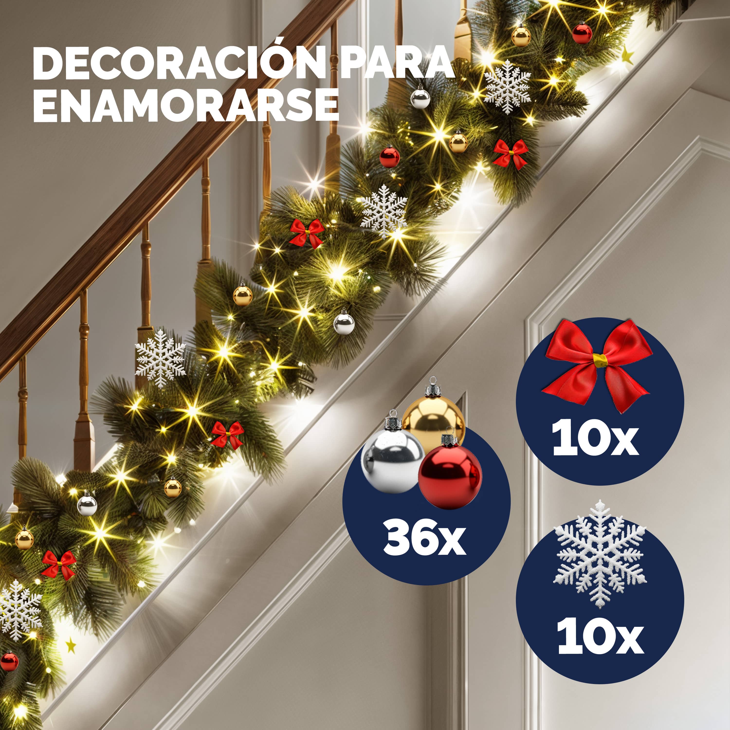 Guirlande\u0020Groen\u00205m\u0020Set\u0020van\u00202\u0020gedecoreerd\u0020incl\u0020Afstandsbediening