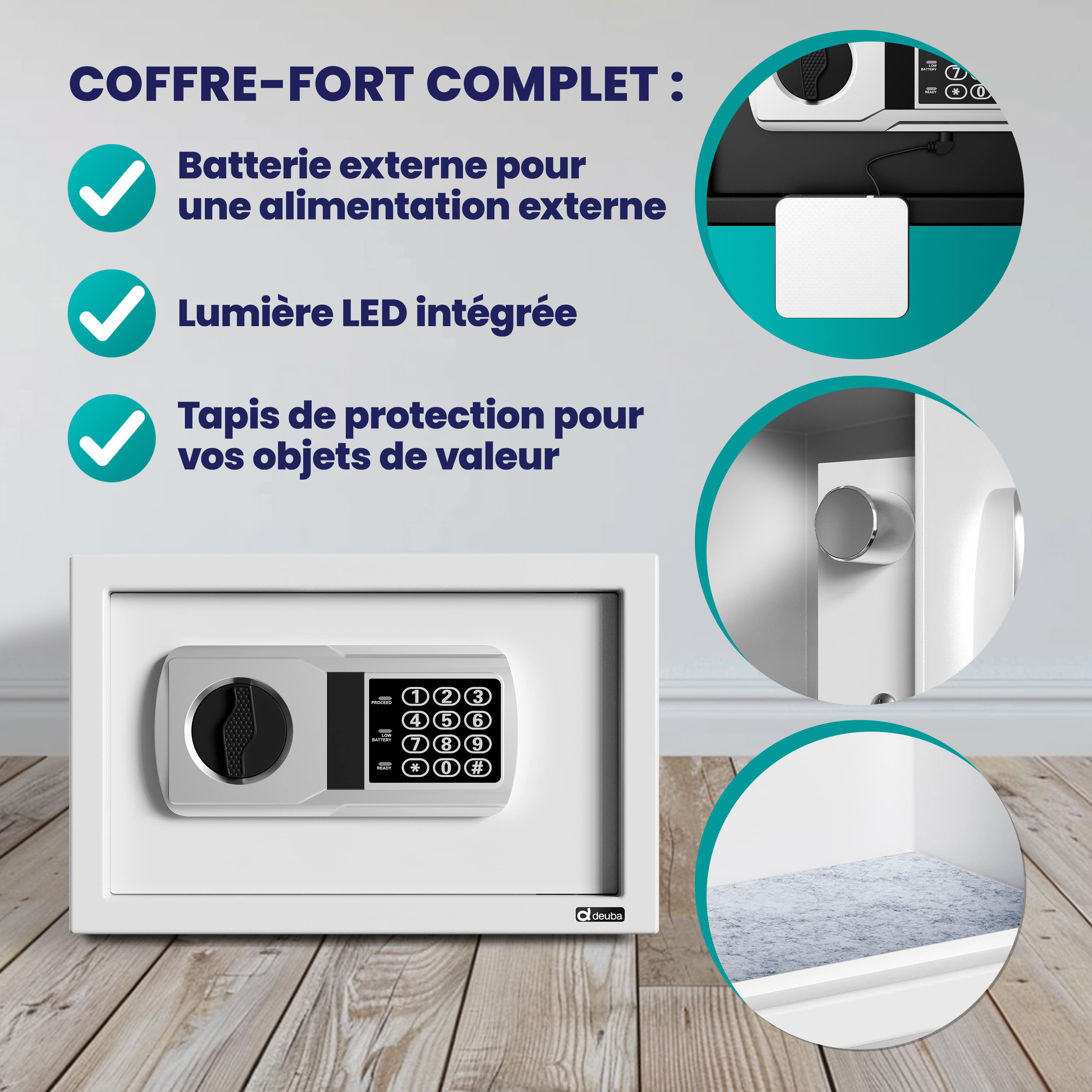 Kluis\u0020Zilver\u0020Staal\u002020x31x20cm\u0020Elektronisch\u0020slot