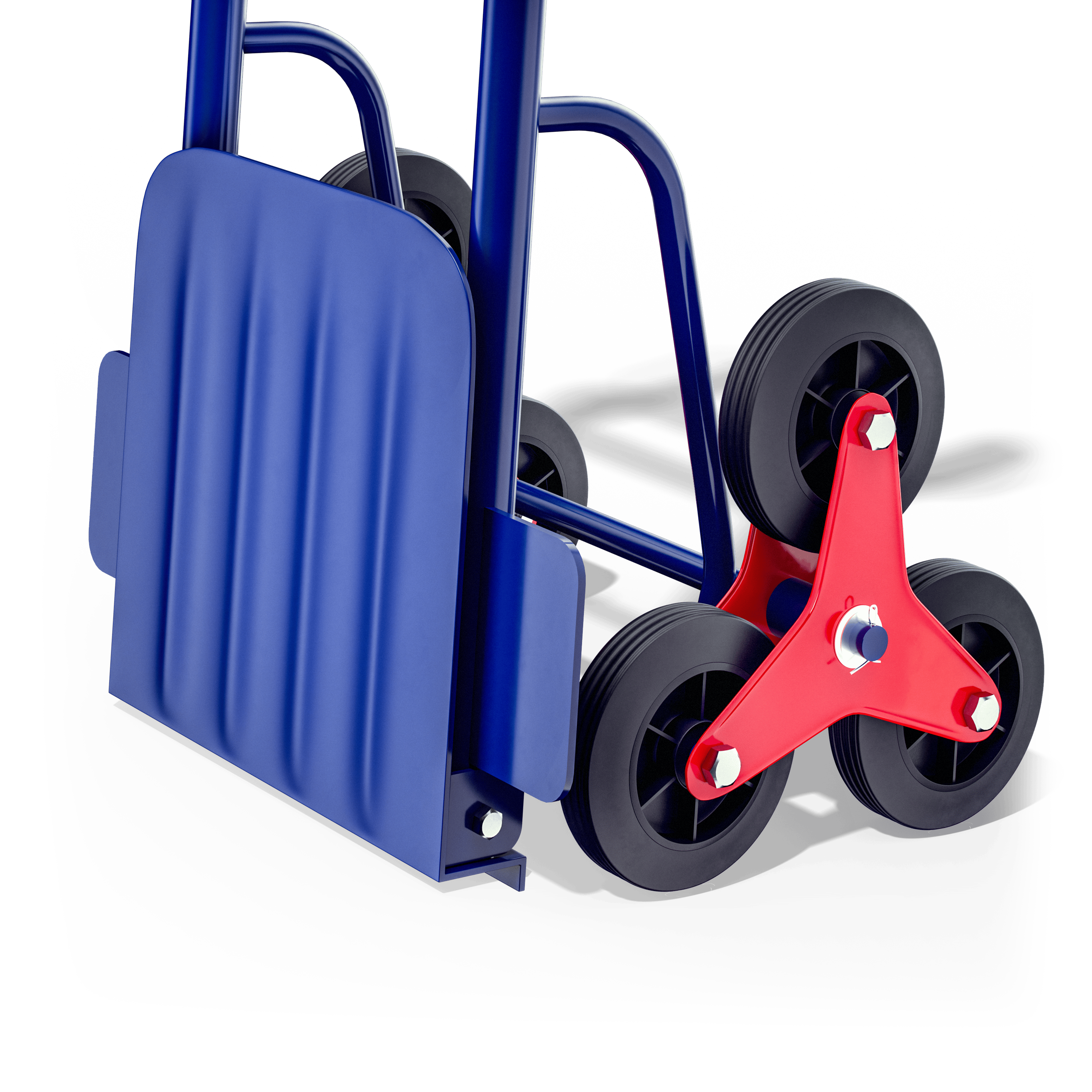 Steekwagen\u0020Blauw\u0020Rood\u0020Staal\u002065x47x115cm\u0020200kg\u0020Trap