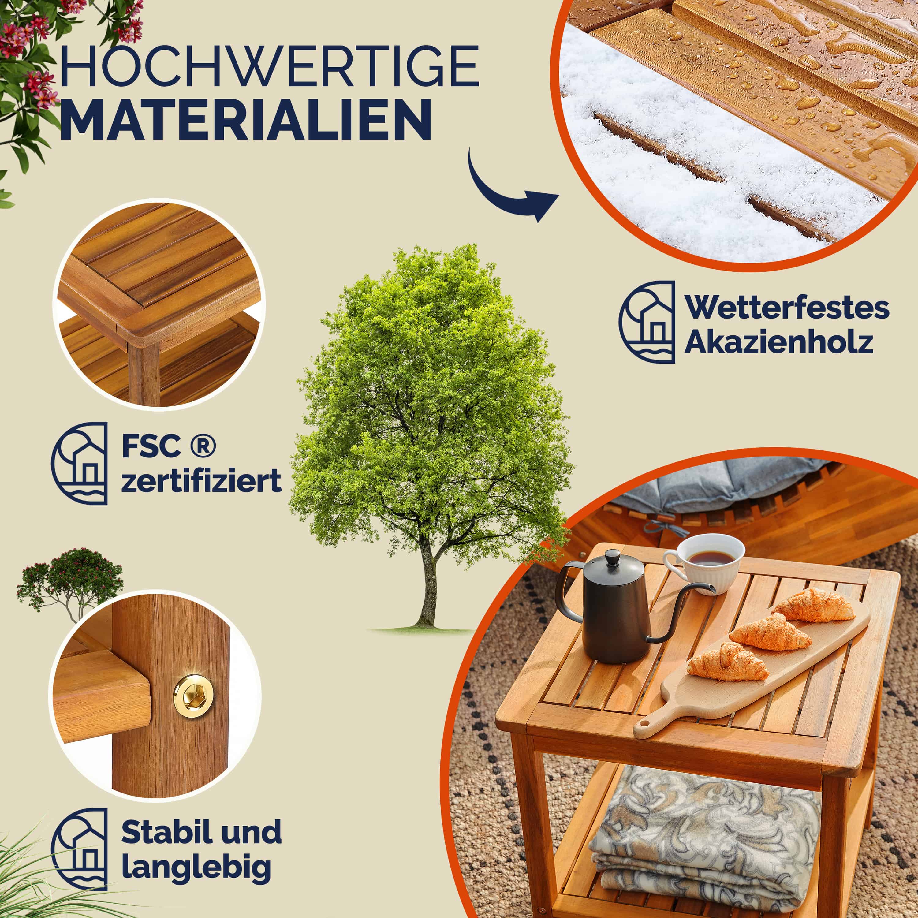 Bijzettafel\u0020Washington\u0020Acaciahout\u002045x45x45cm