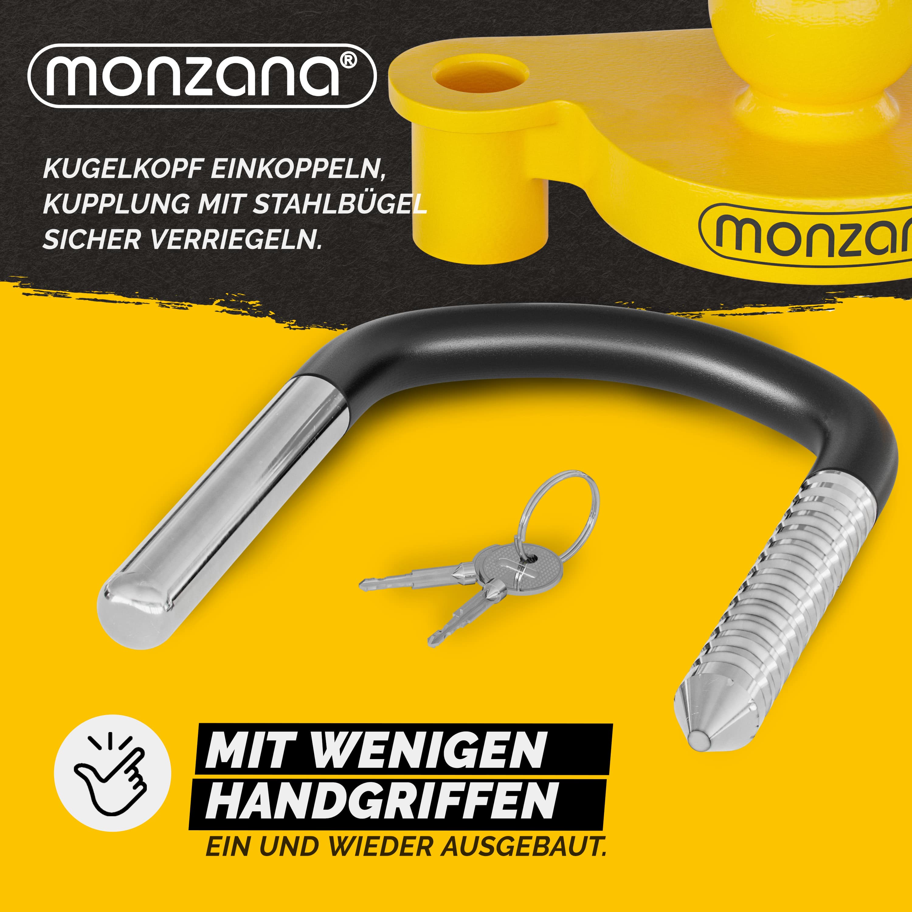 Aanhangwagenslot\u0020Geel\u0020157x79x150mm Aanhangwagenslot\u0020Geel\u0020157x79x150mm