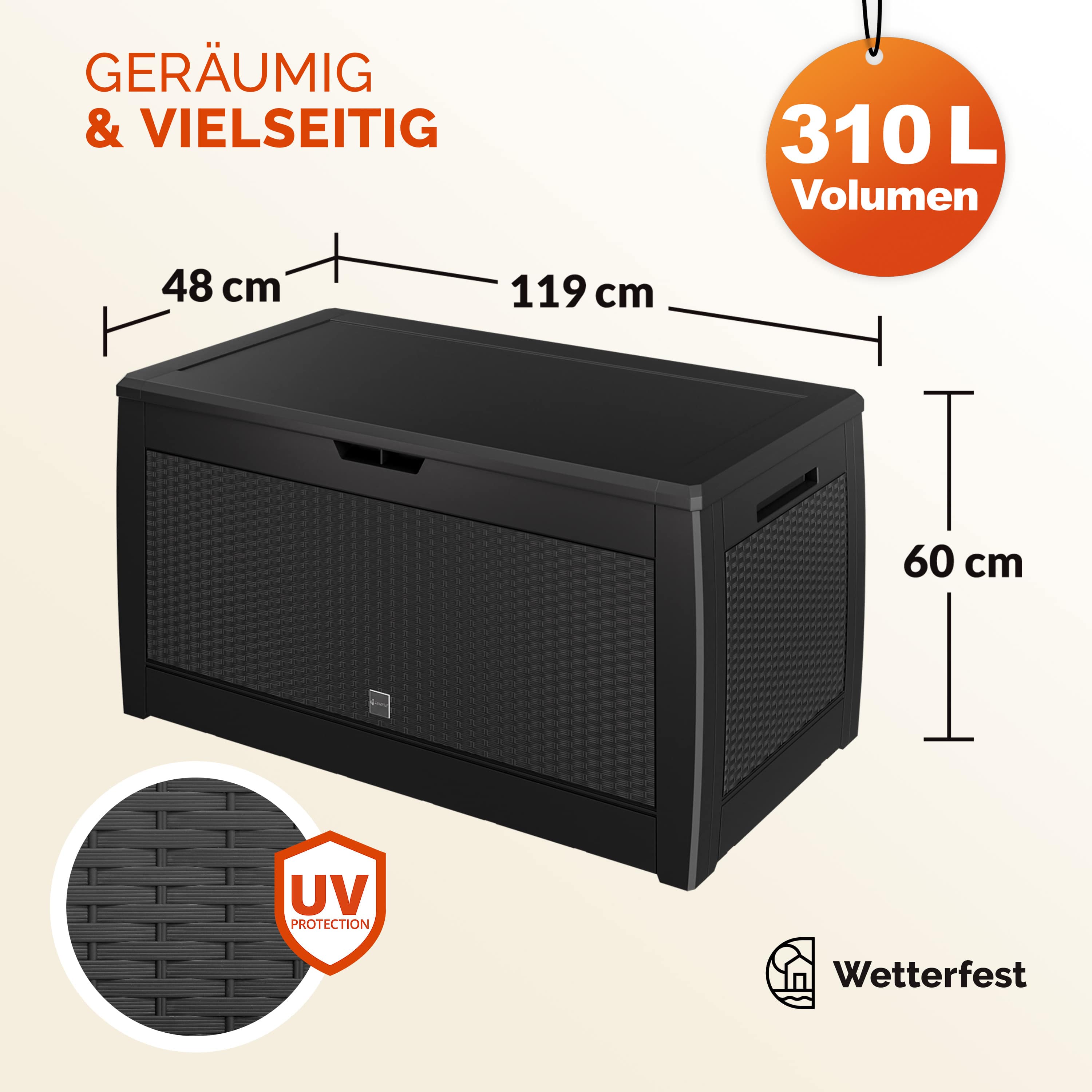 Kussenbox\u0020Rato\u0020Antraciet\u0020kunststof\u0020310L Kussenbox\u0020Rato\u0020Antraciet\u0020kunststof\u0020310L