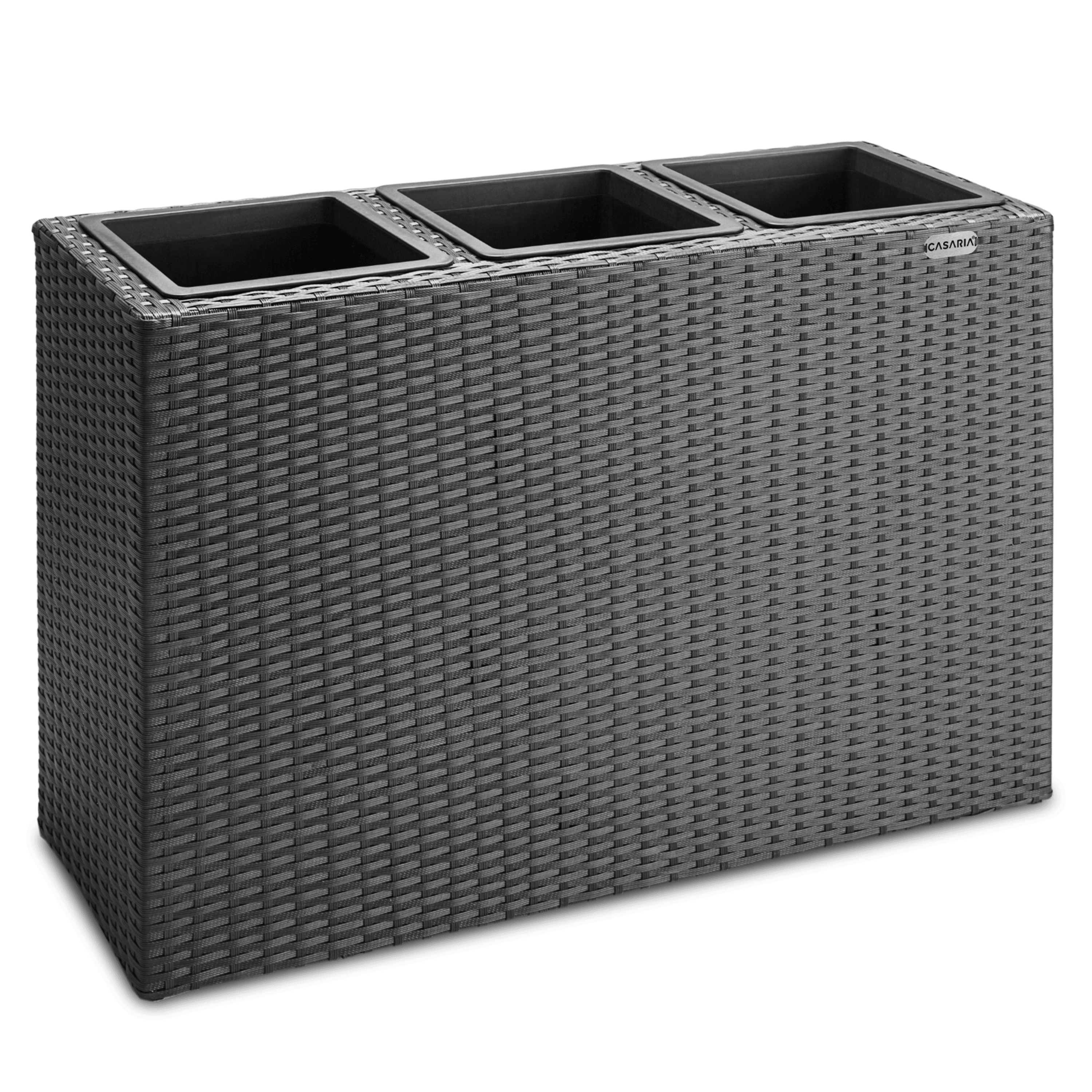 Polyrattan\u0020Bloempot\u0020Zwart\u002083x30,5x60cm Polyrattan\u0020Bloempot\u0020Zwart\u002083x30,5x60cm