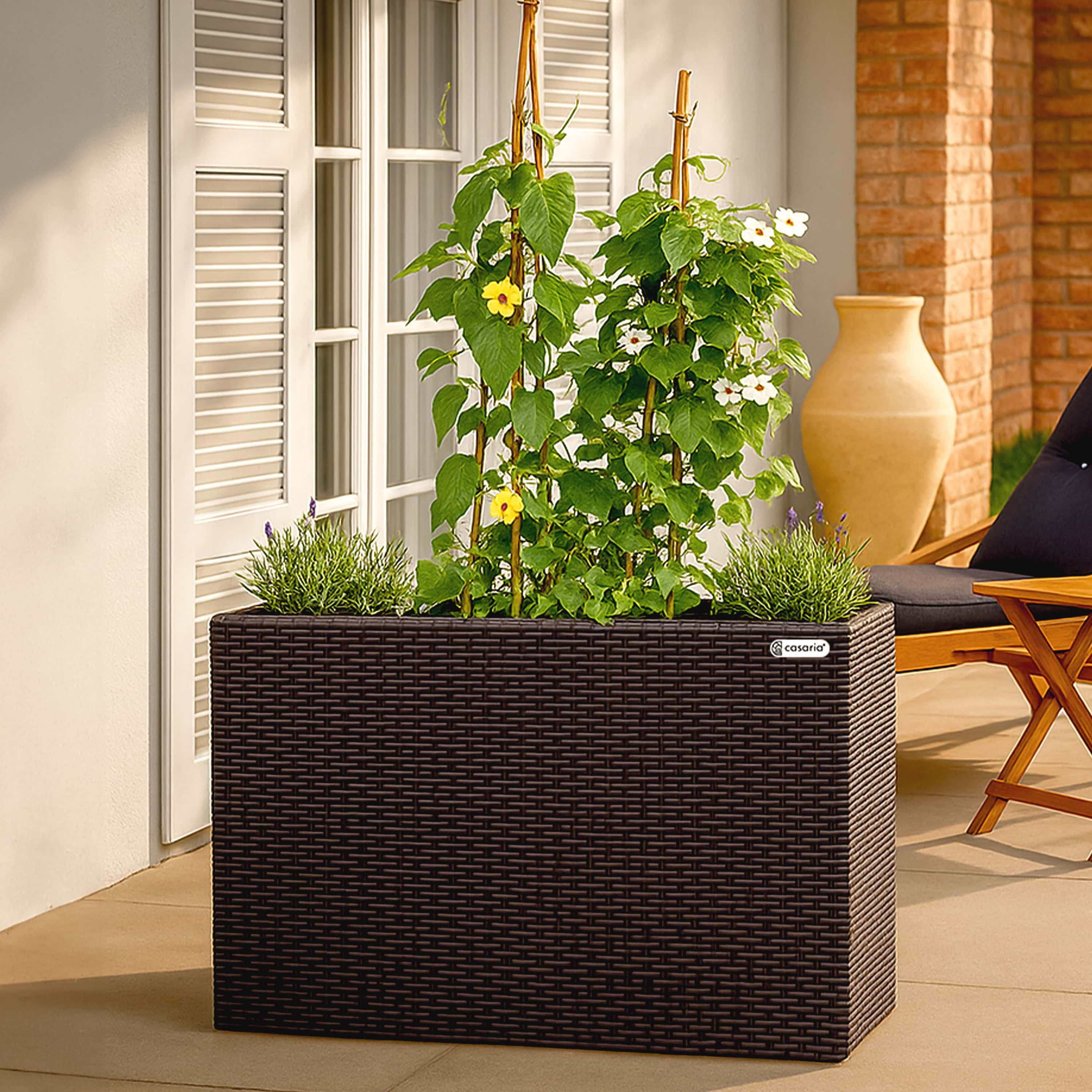 Hoge\u0020Plantenbak\u0020Bruin\u0020Kunststof\u002095x27x60cm Hoge\u0020Plantenbak\u0020Bruin\u0020Kunststof\u002095x27x60cm