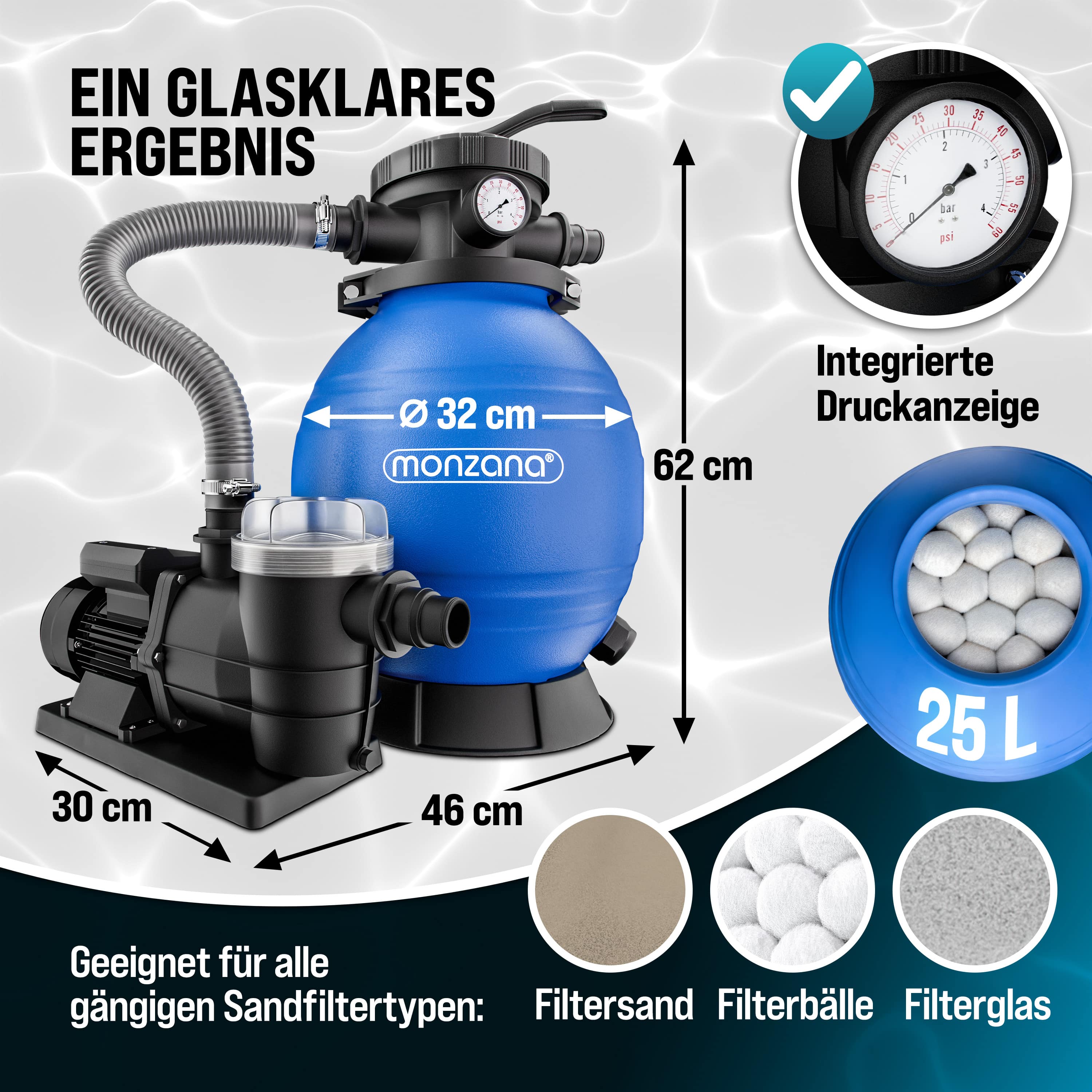 Zandfilterpomp\u00209600L\u002Fu\u002025L
