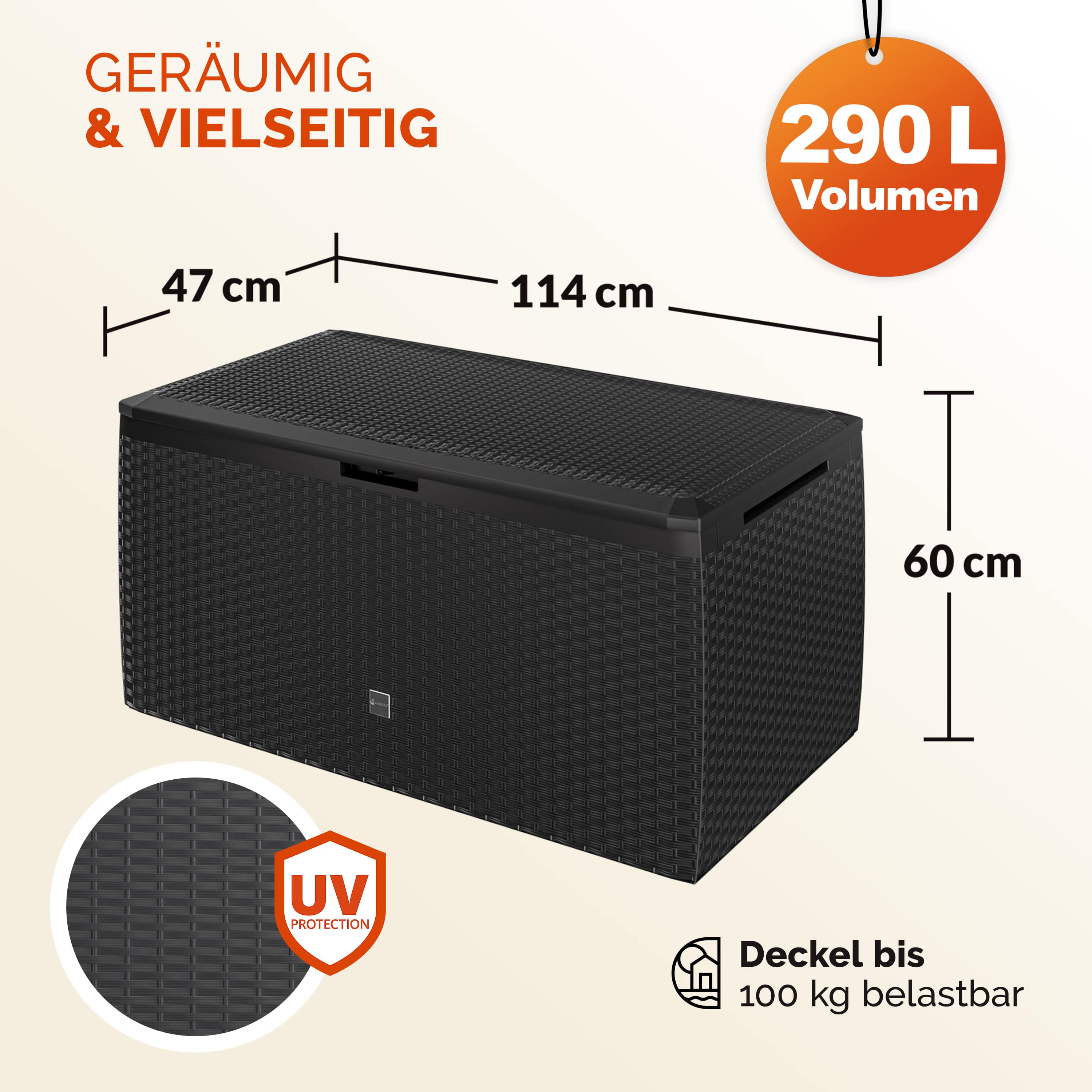 Kussenbox\u0020Rato\u0020Plus\u0020Antraciet\u0020290L\u0020met\u0020wielen Kussenbox\u0020Rato\u0020Plus\u0020Antraciet\u0020290L\u0020met\u0020wielen