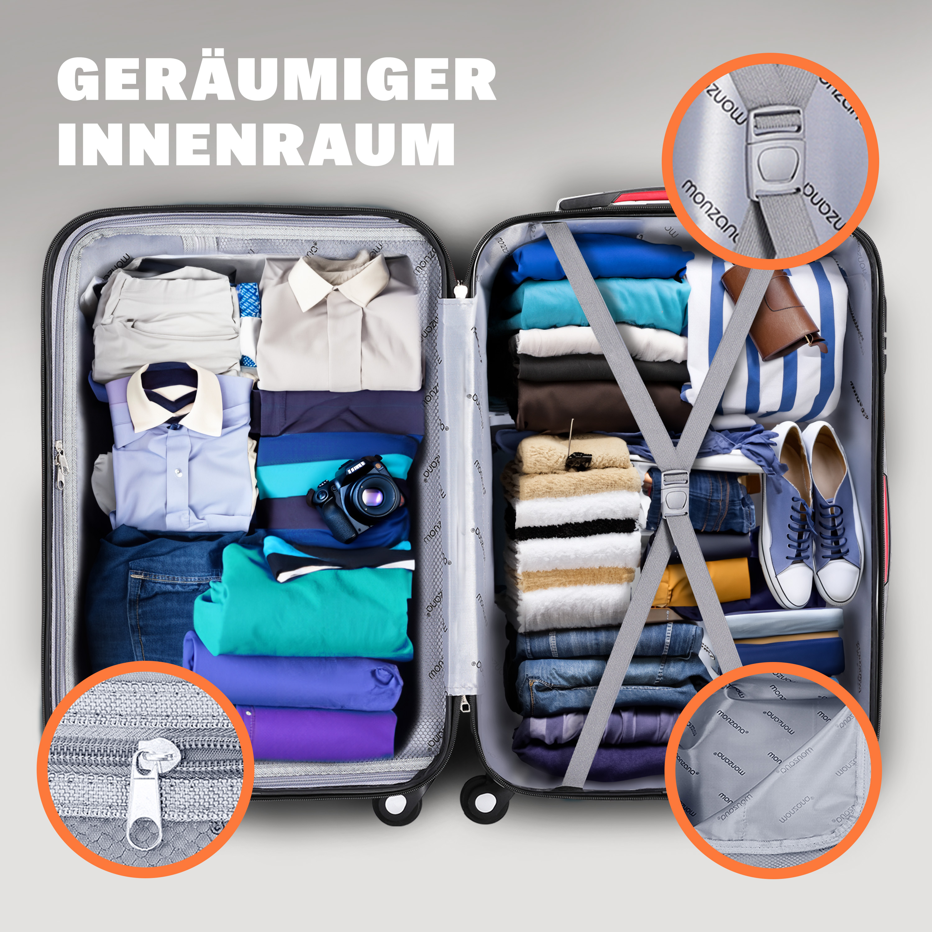 Reiskoffers\u00204\u002Ddelig\u0020Blauw\u0020ABS Reiskoffers\u00204\u002Ddelig\u0020Blauw\u0020ABS