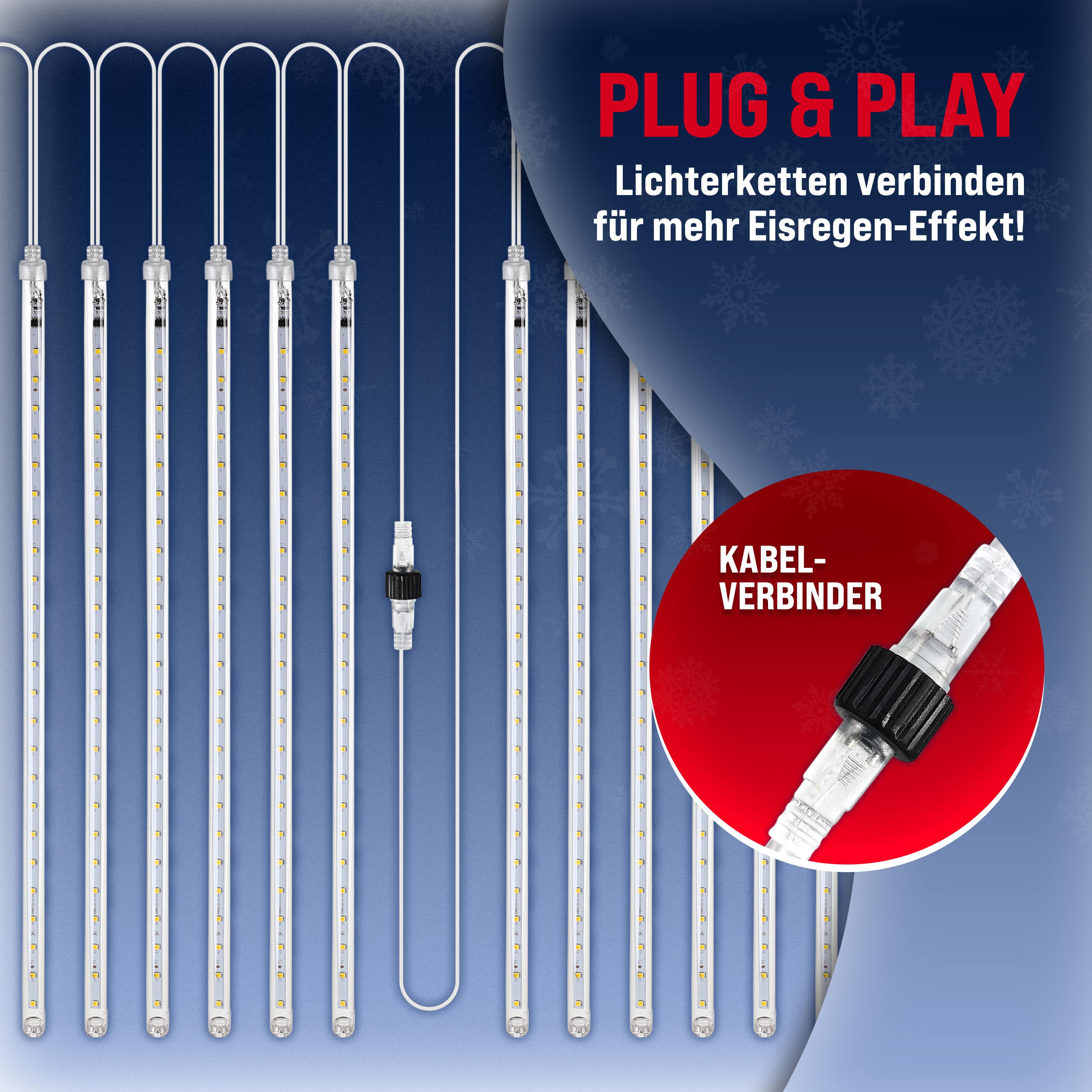 Kerstverlichting\u0020Ijsregen\u0020LED\u0020Lichteffect\u0020Blauw\u00208,6\u0020Meter