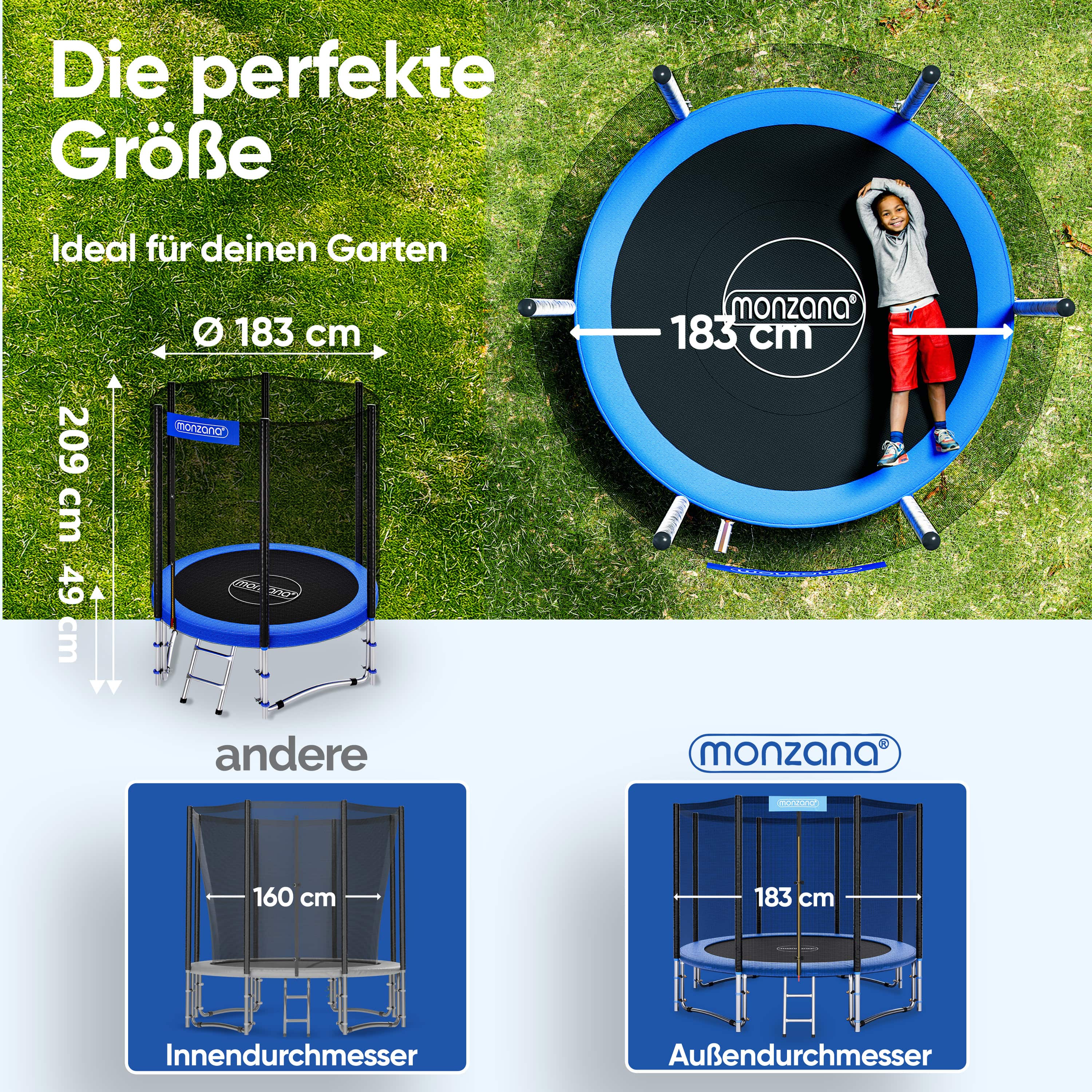 Trampoline\u0020Blauw\u0020\u00D8183cm\u0020incl\u0020Veiligheidsnet Trampoline\u0020Blauw\u0020\u00D8183cm\u0020incl\u0020Veiligheidsnet
