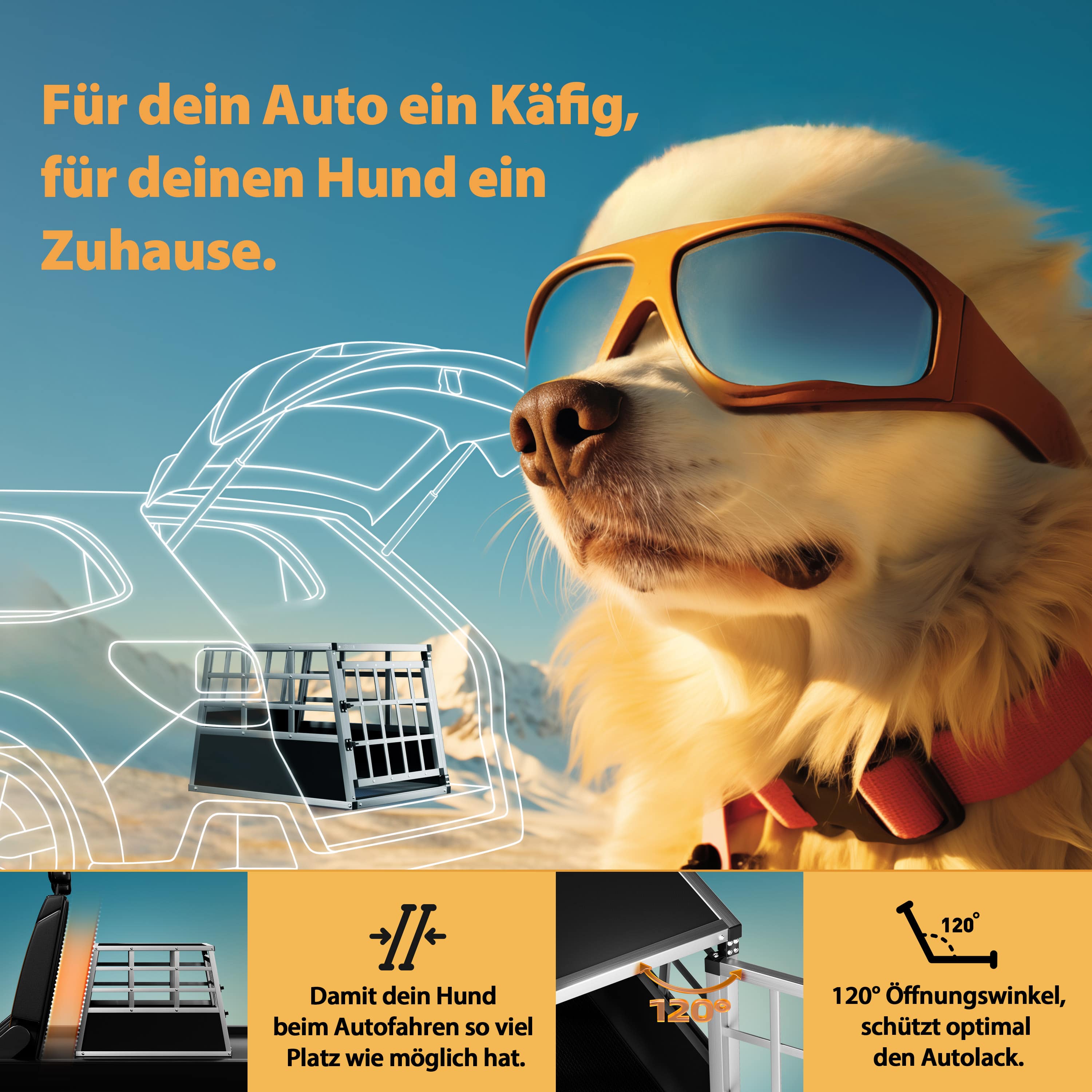 Transportbench\u0020voor\u0020Honden\u0020M\u0020Aluminium\u002070x54x51cm