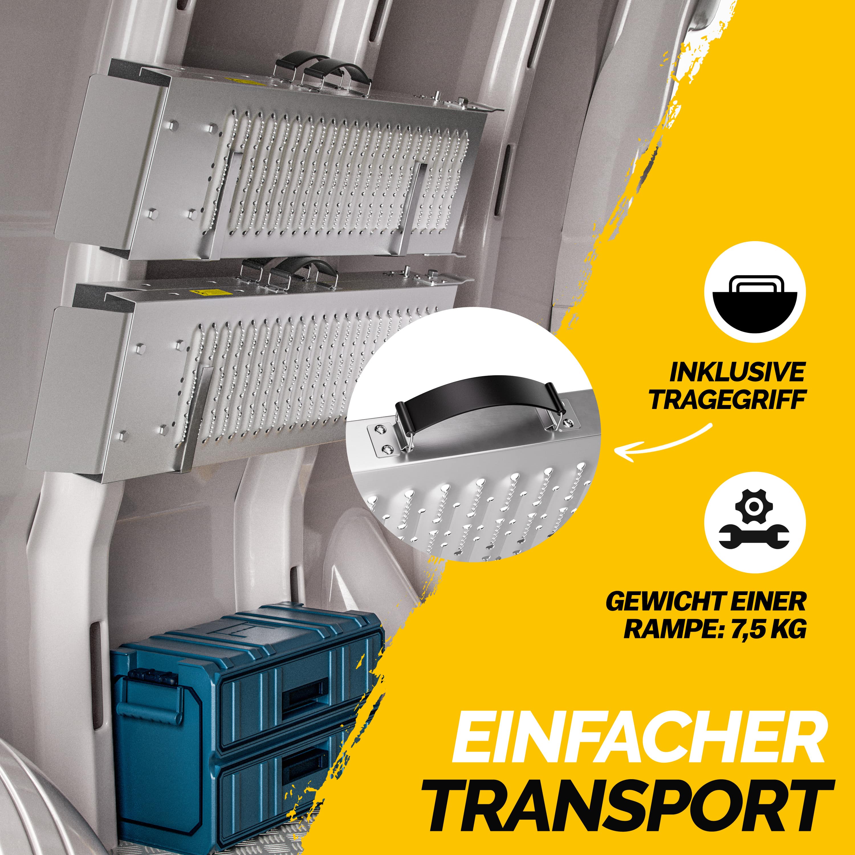 Oprijplaat\u0020Set\u0020van\u00202\u0020max\u0020400kg\u0020Antislip\u0020Inklapbaar
