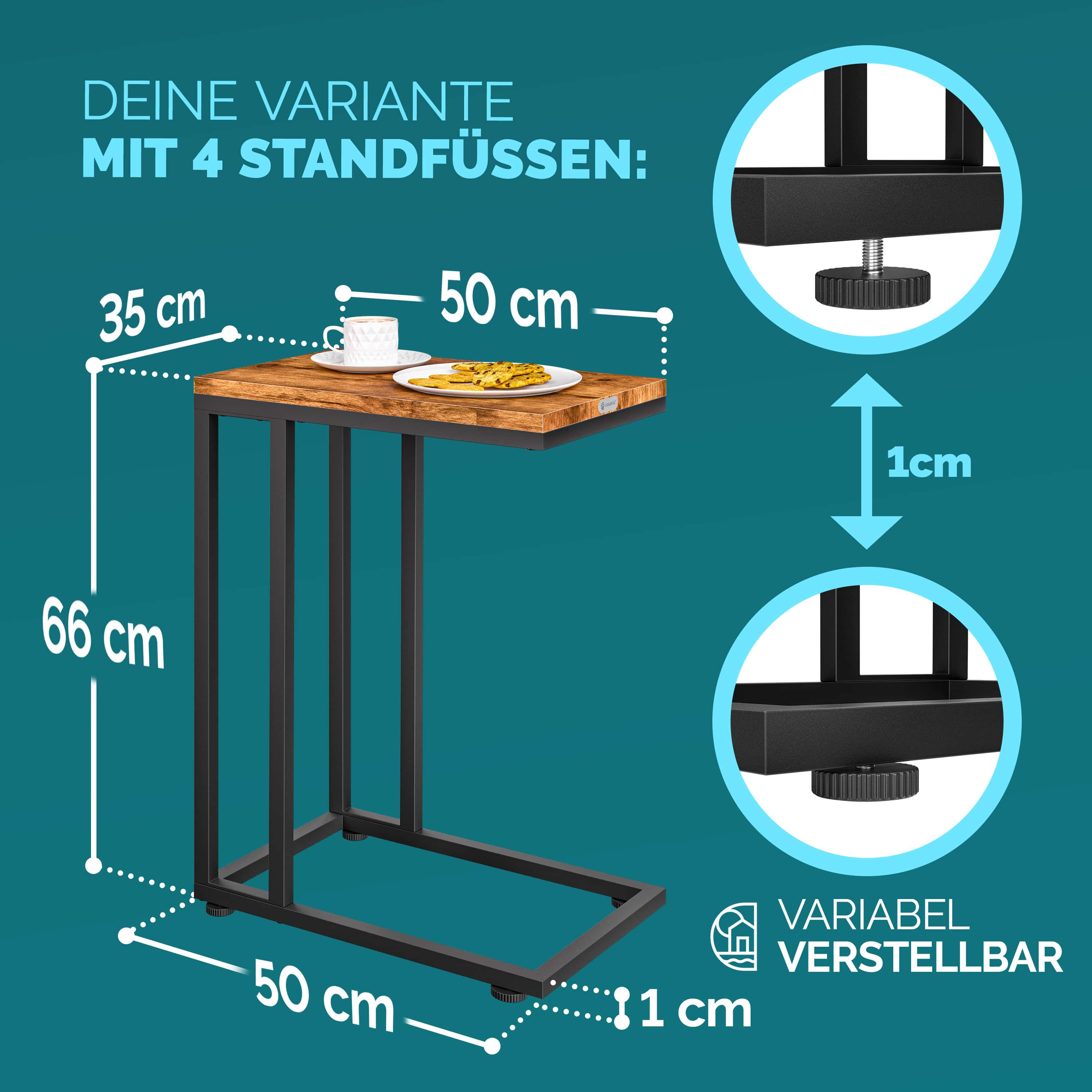 Bijzettafel\u0020Zwart\u002050x35x65\u002F70cm\u0020met\u0020Wieltjes Bijzettafel\u0020Zwart\u002050x35x65\u002F70cm\u0020met\u0020Wieltjes