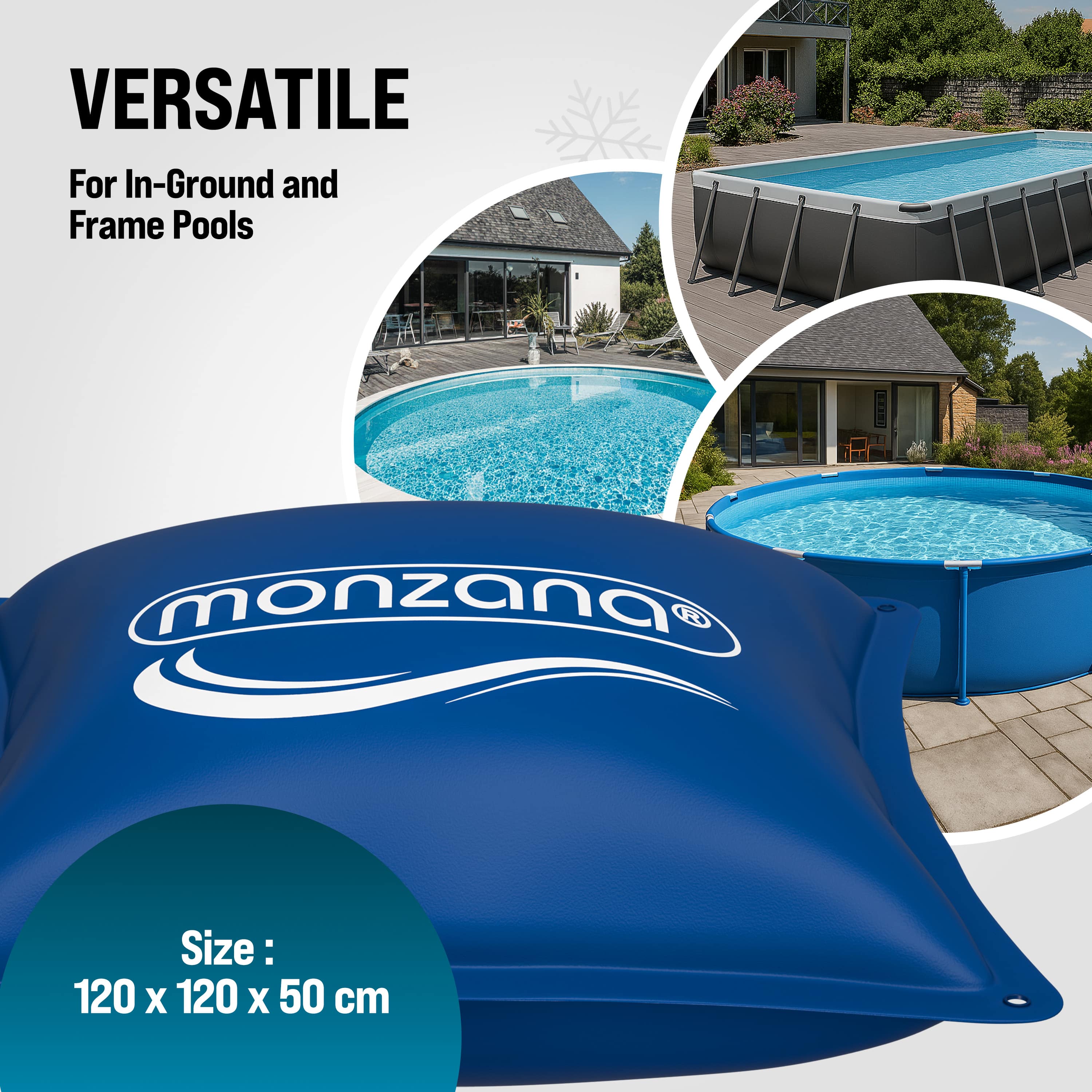 Zwembadkussen\u0020XL\u0020Blauw\u0020240x200cm\u0020\u002D20\u00B0C