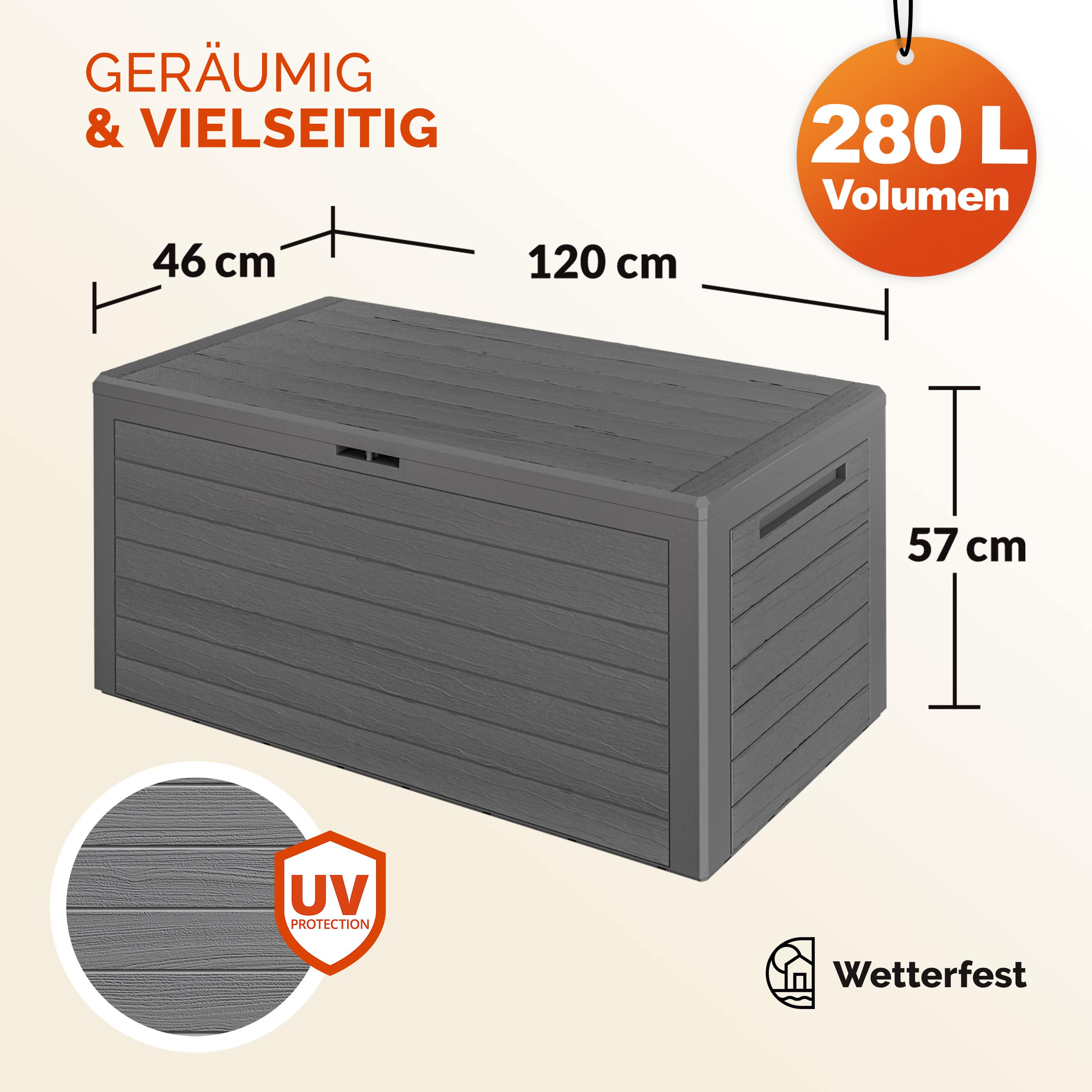 Kussenbox\u0020Woody\u0020Grijs\u0020Houtlook\u0020280L