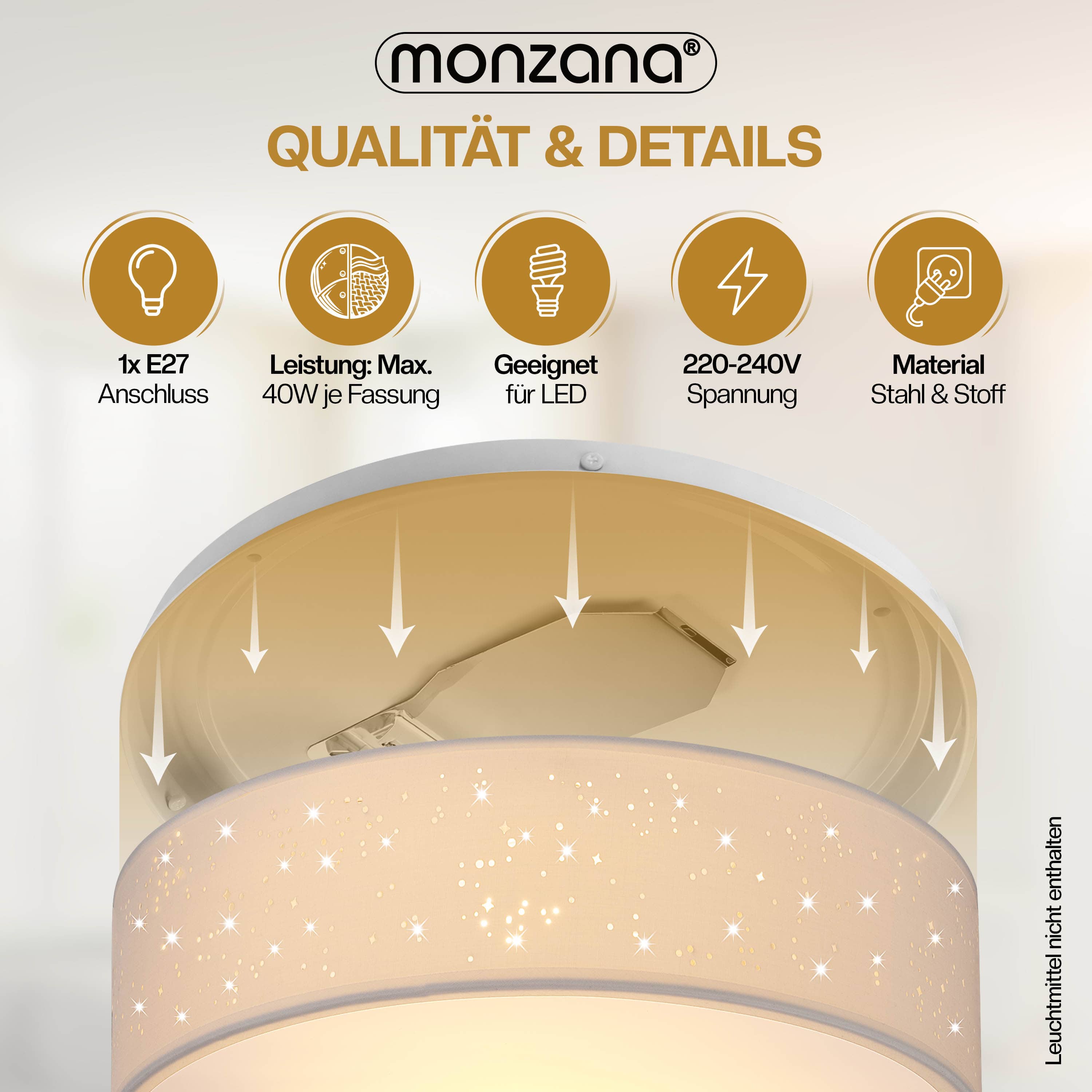 Plafondlamp\u0020Wit\u0020Stof\u0020\u00F830cm Plafondlamp\u0020Wit\u0020Stof\u0020\u00F830cm