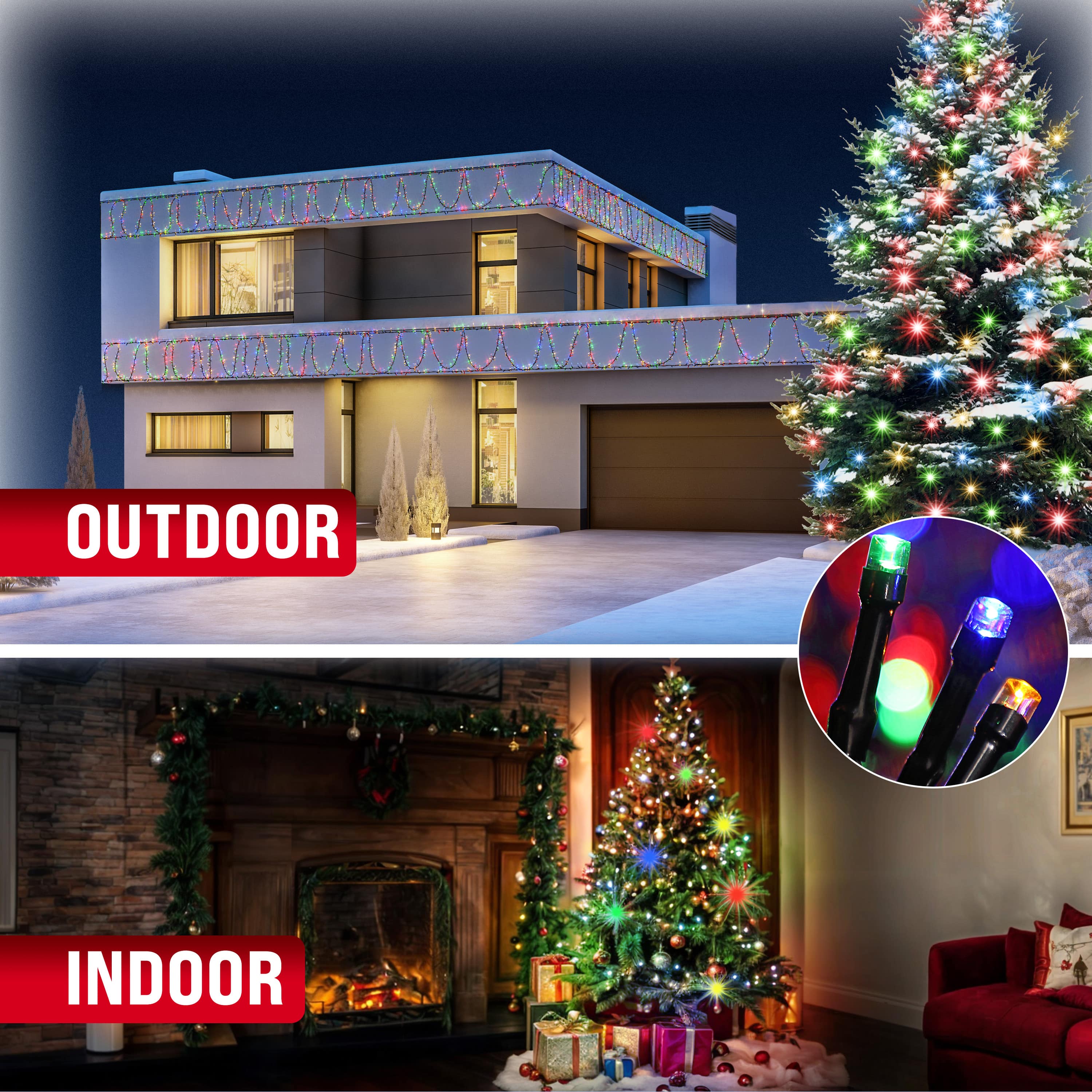 Kerstverlichting\u0020Kleurig\u002060m