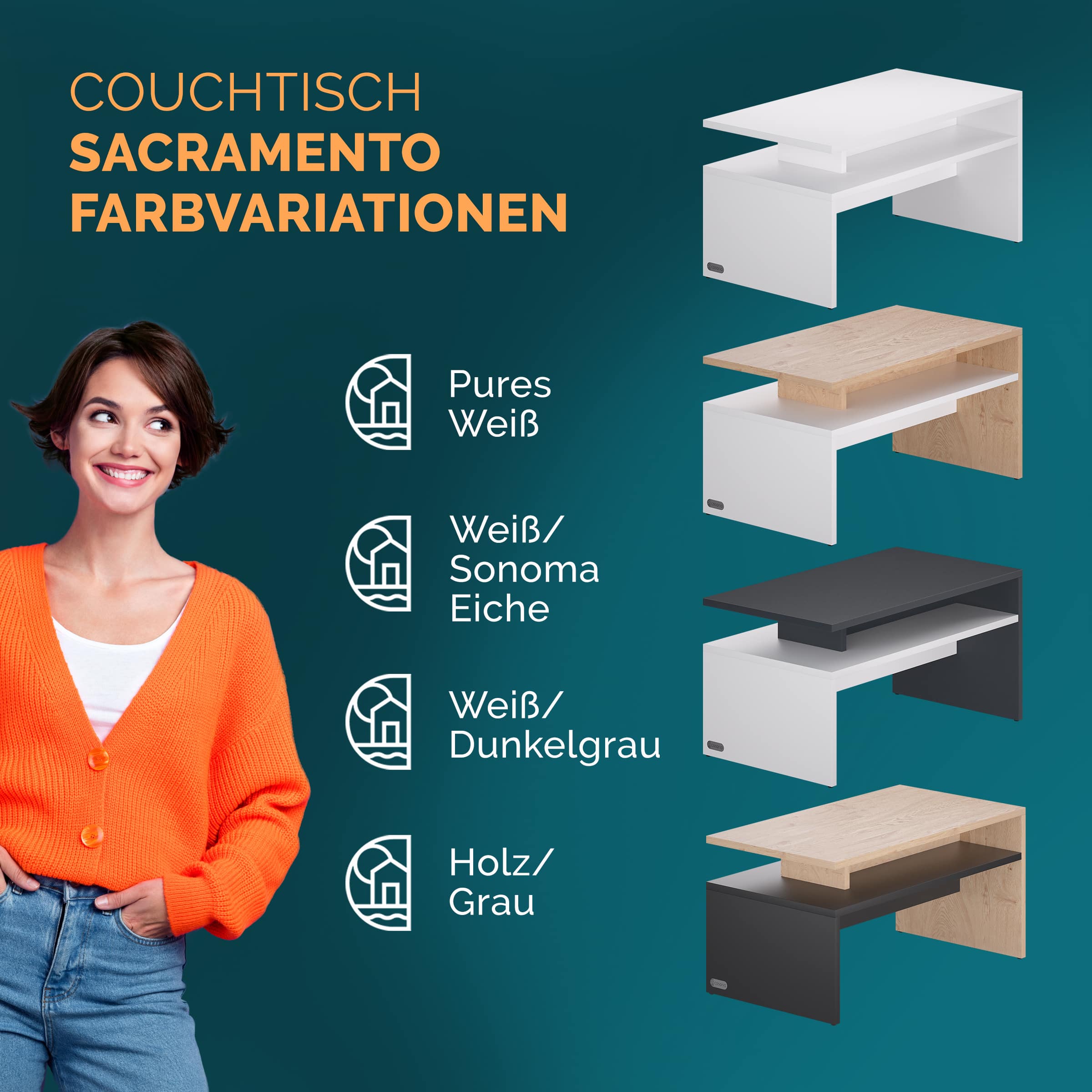 Salontafel\u0020Sacramento\u0020Wit\u002FEik\u002095x55x50cm Salontafel\u0020Sacramento\u0020Wit\u002FEik\u002095x55x50cm