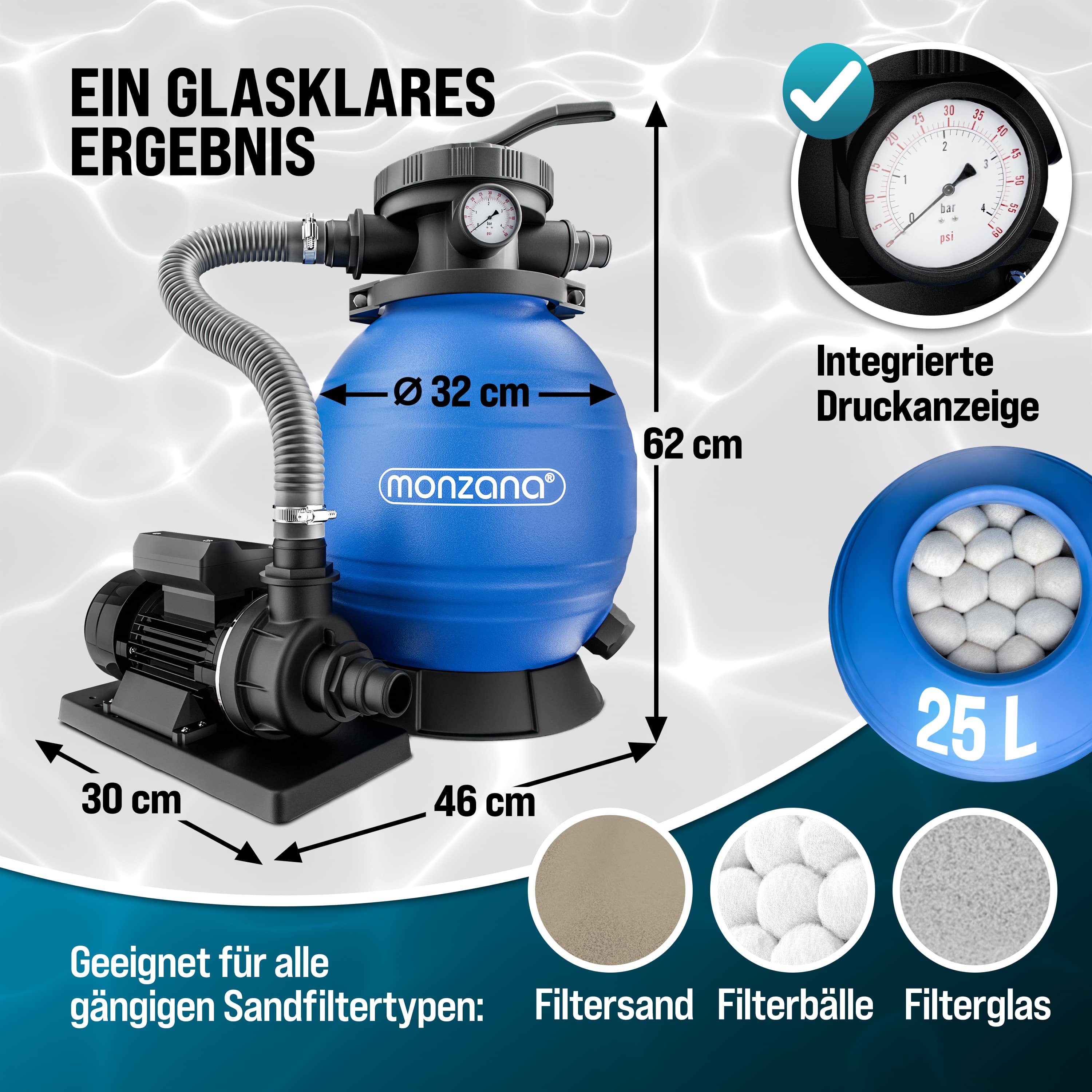 Zandfiltersysteem\u002010200\u0020l\u002Fu\u0020incl\u0020Filterballen