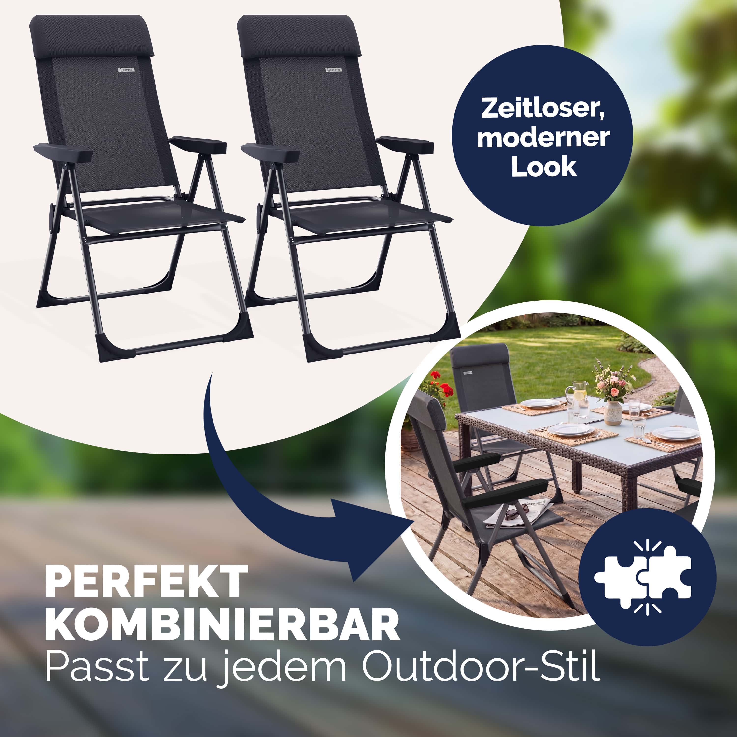 Tuinstoel\u0020met\u0020Hoge\u0020Rugleuning\u00202\u0020Stuks\u0020Antraciet\u0020Aluminium