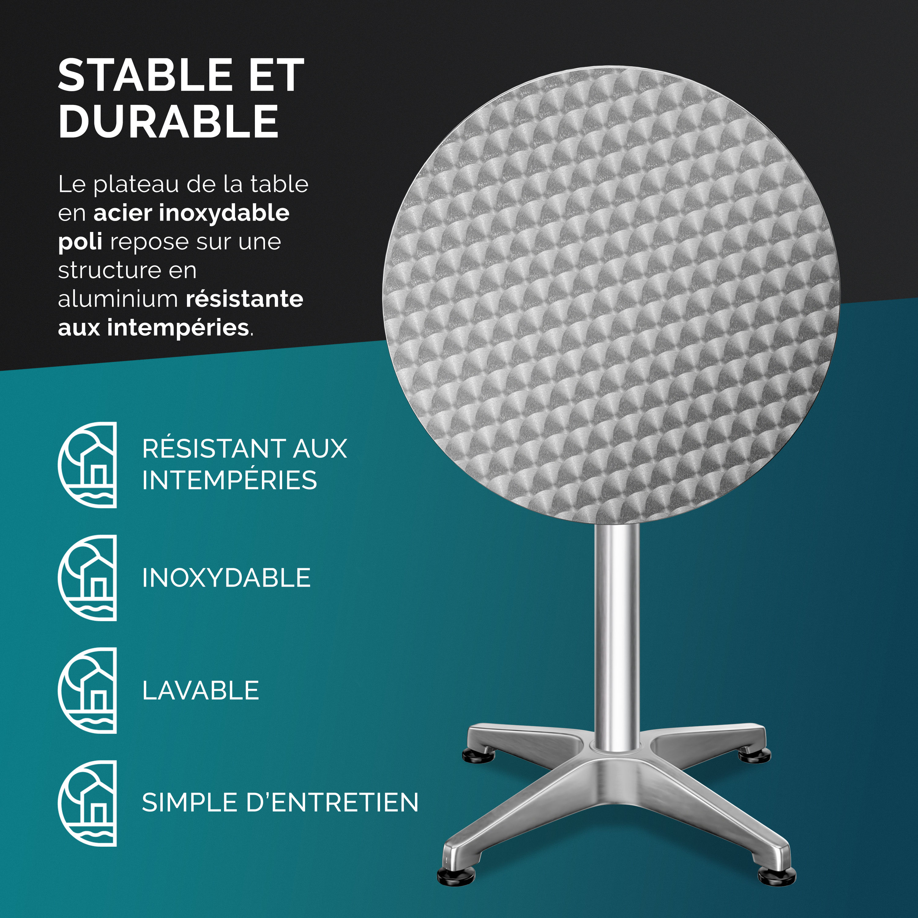 Statafel\u0020set\u0020van\u00202\u0020Zilver\u0020aluminium\u0020\u00D860cm\u0020inklapbaar,\u0020in\u0020hoogte\u0020verstelbaar