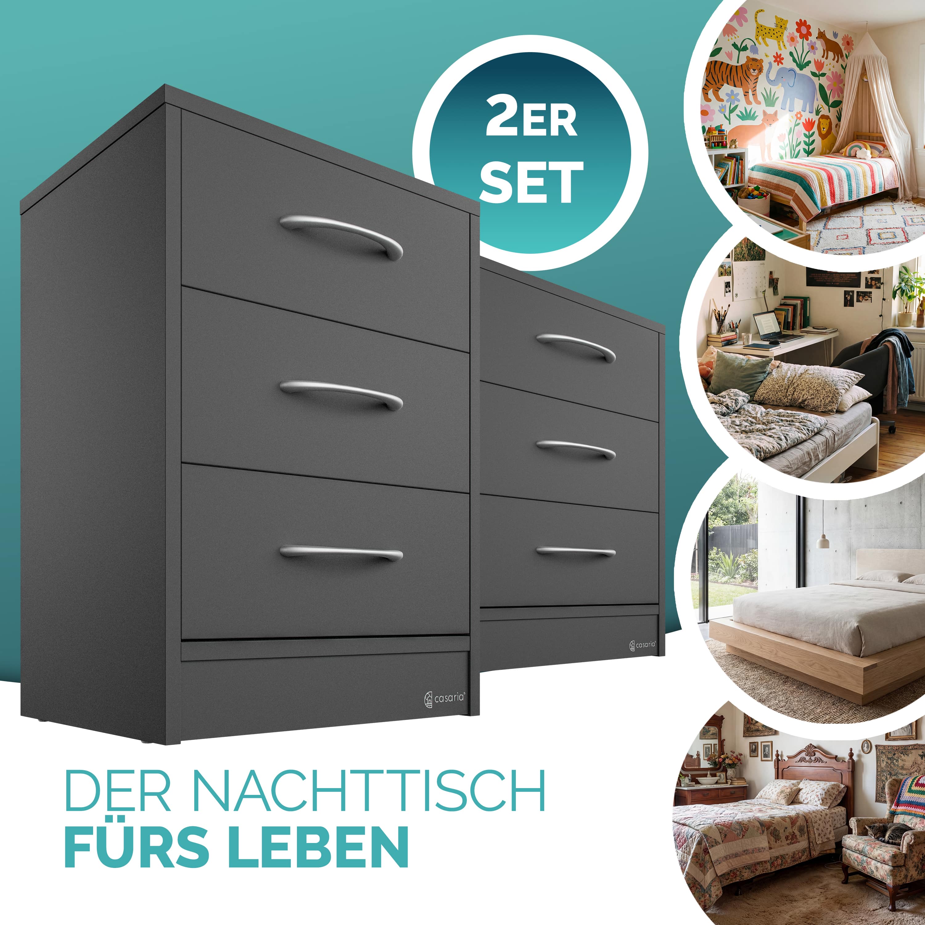 Nachtkastje\u0020Eloise\u00202\u0020Stuks\u0020Antraciet\u002054x39x28cm Nachtkastje\u0020Eloise\u00202\u0020Stuks\u0020Antraciet\u002054x39x28cm
