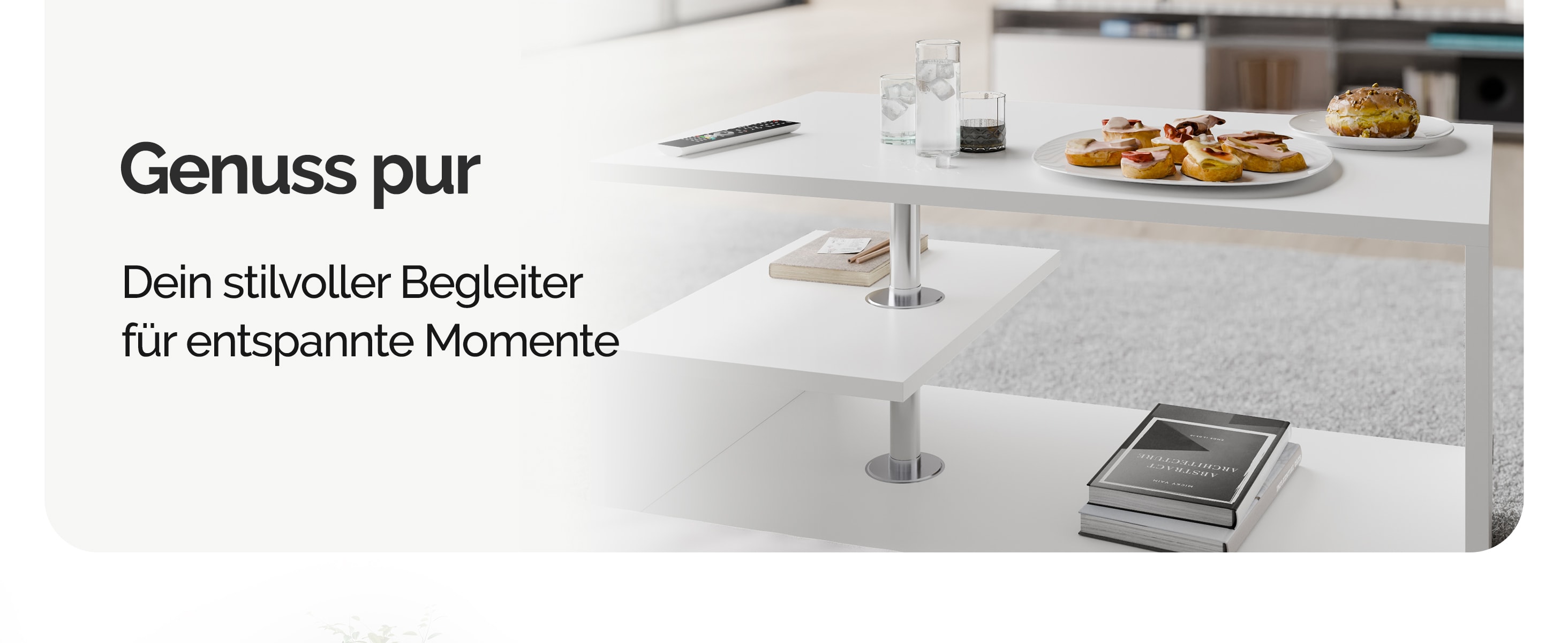 Salontafel\u0020Orlando\u0020Wit\u002095x55x50cm