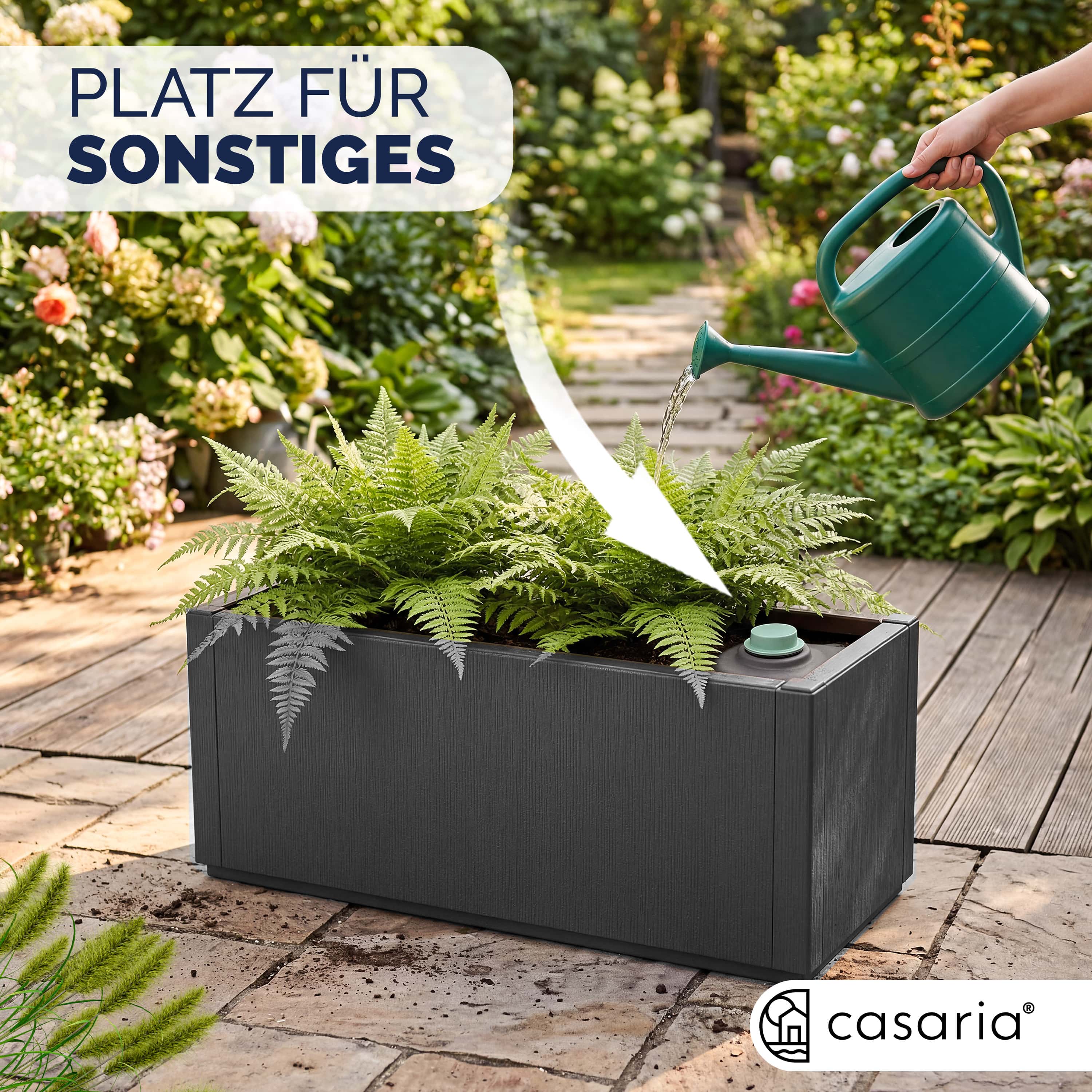 Bloempot\u0020Ethica\u0020Antraciet\u0020plastic\u002080x36x36cm