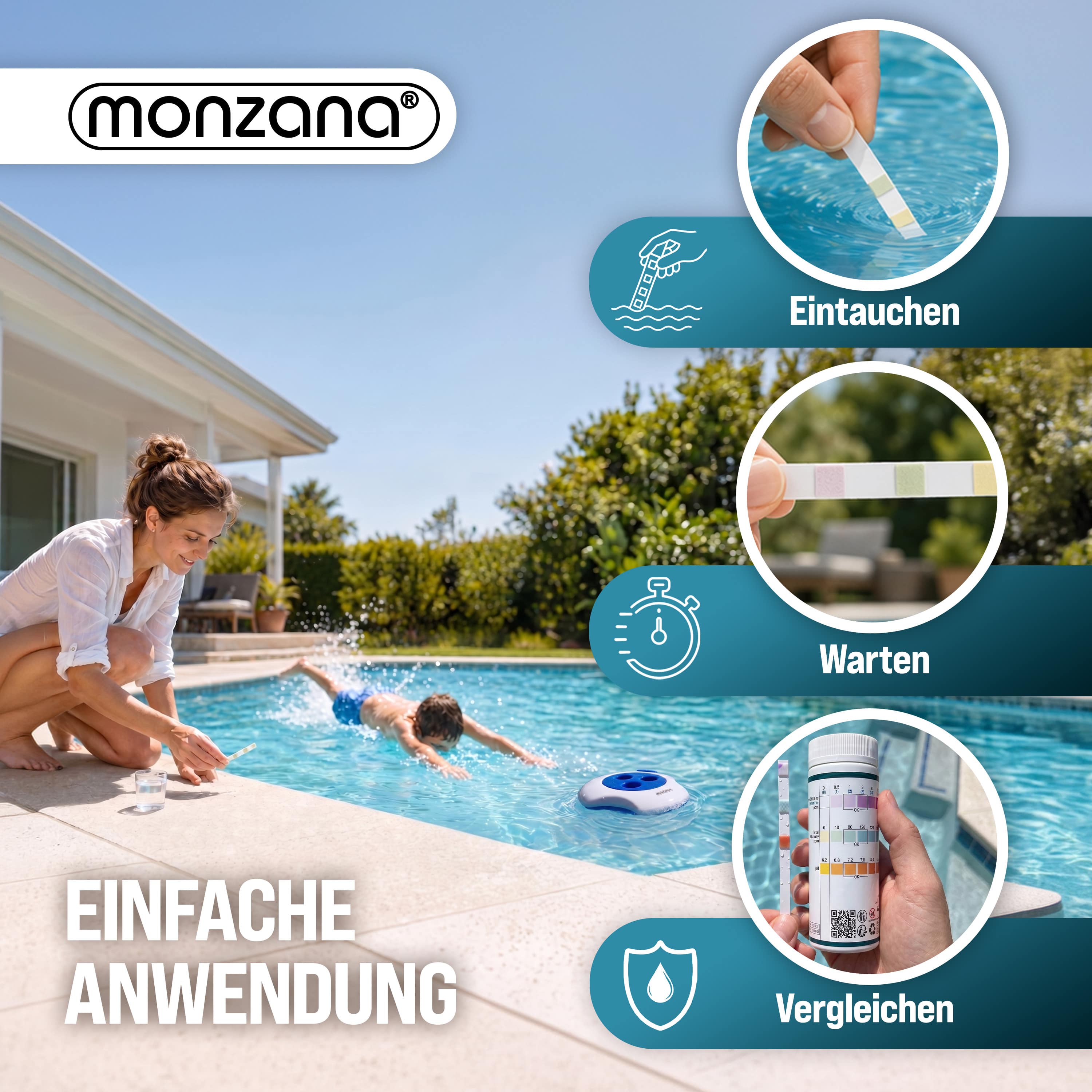Doseervlotter\u0020voor\u0020zwembaden\u002020\u002D200g\u0020tabletten\u0020inclusief\u0020150\u00203in1\u0020teststrips\u0020UV\u002Dbestendige\u0020chloordrijver\u0020met\u0020thermometer