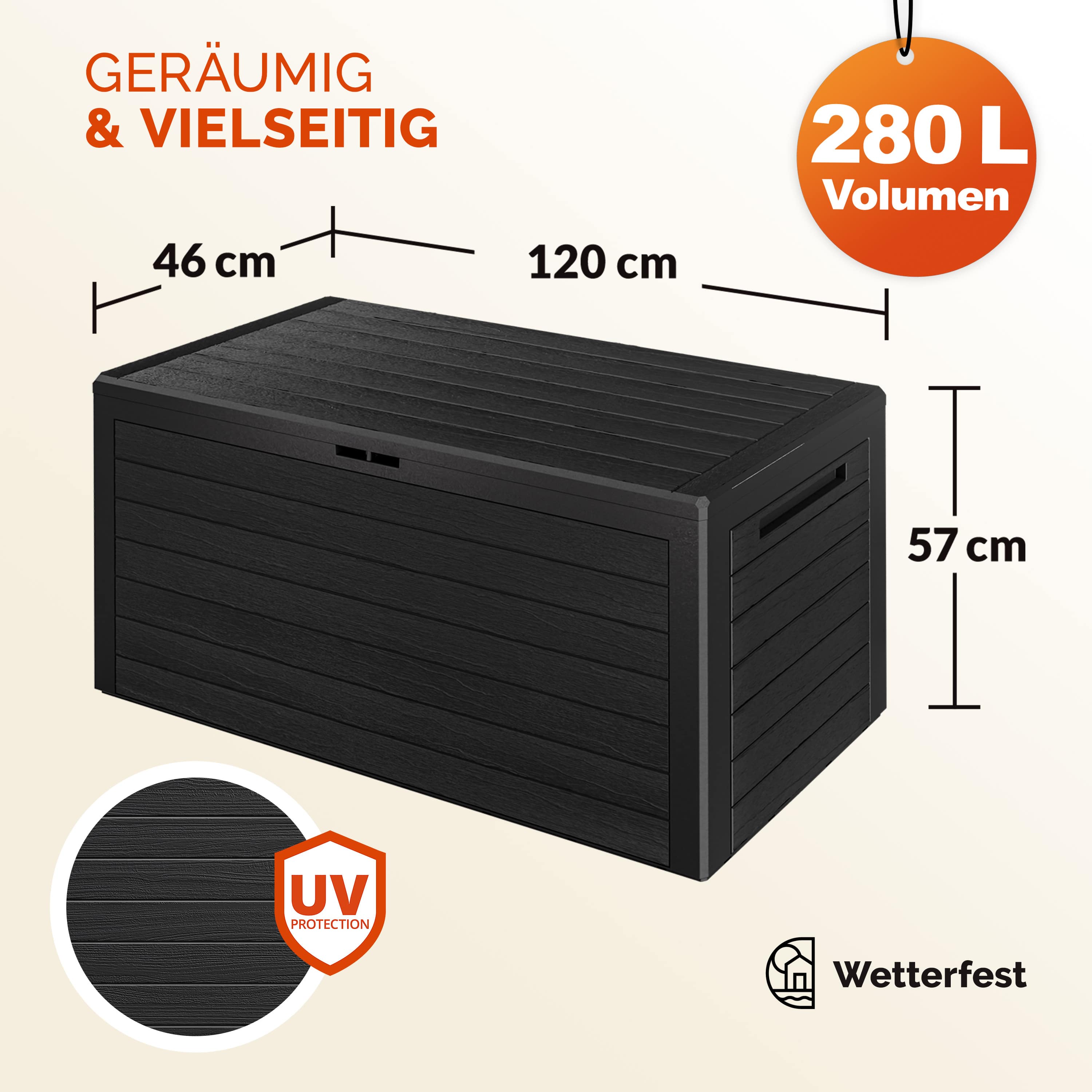 Kussenbox\u0020Woody\u0020Antraciet\u0020280L\u0020houtlook