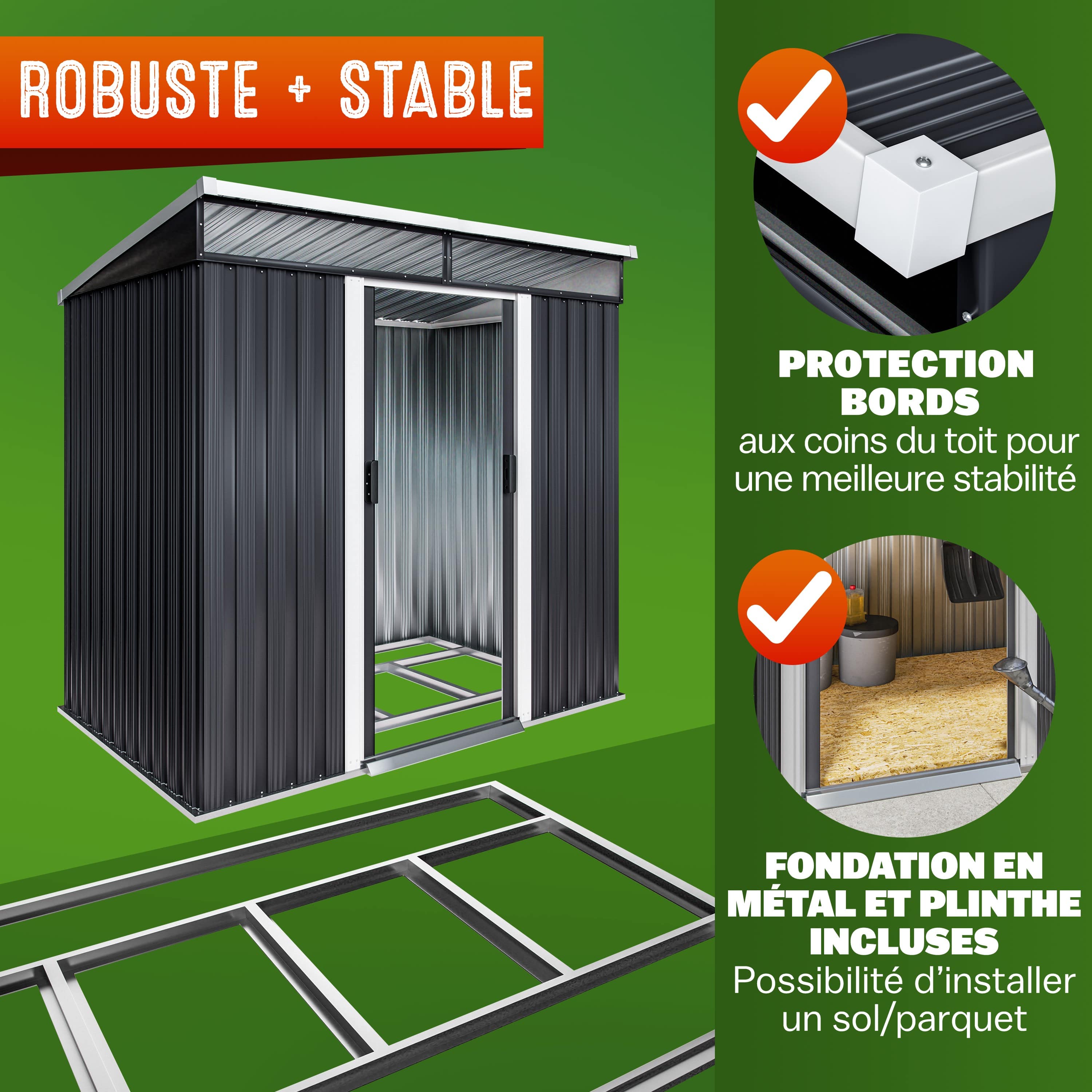 Tuinschuur\u0020Zwart\u0020Metaal\u0020200x125x180cm