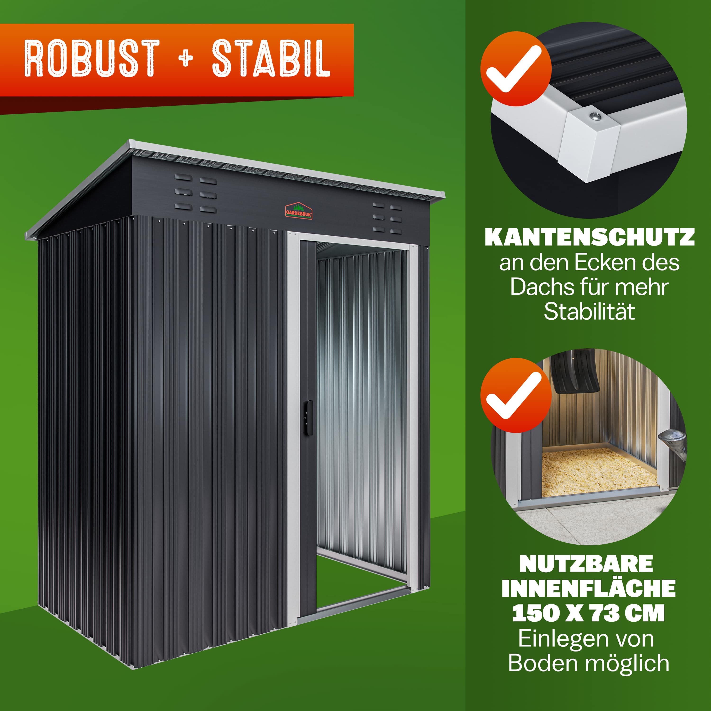 Tuinhuis\u0020Antraciet\u002FWit\u0020Staal\u0020164x84x182cm\u0020Schuifdeur