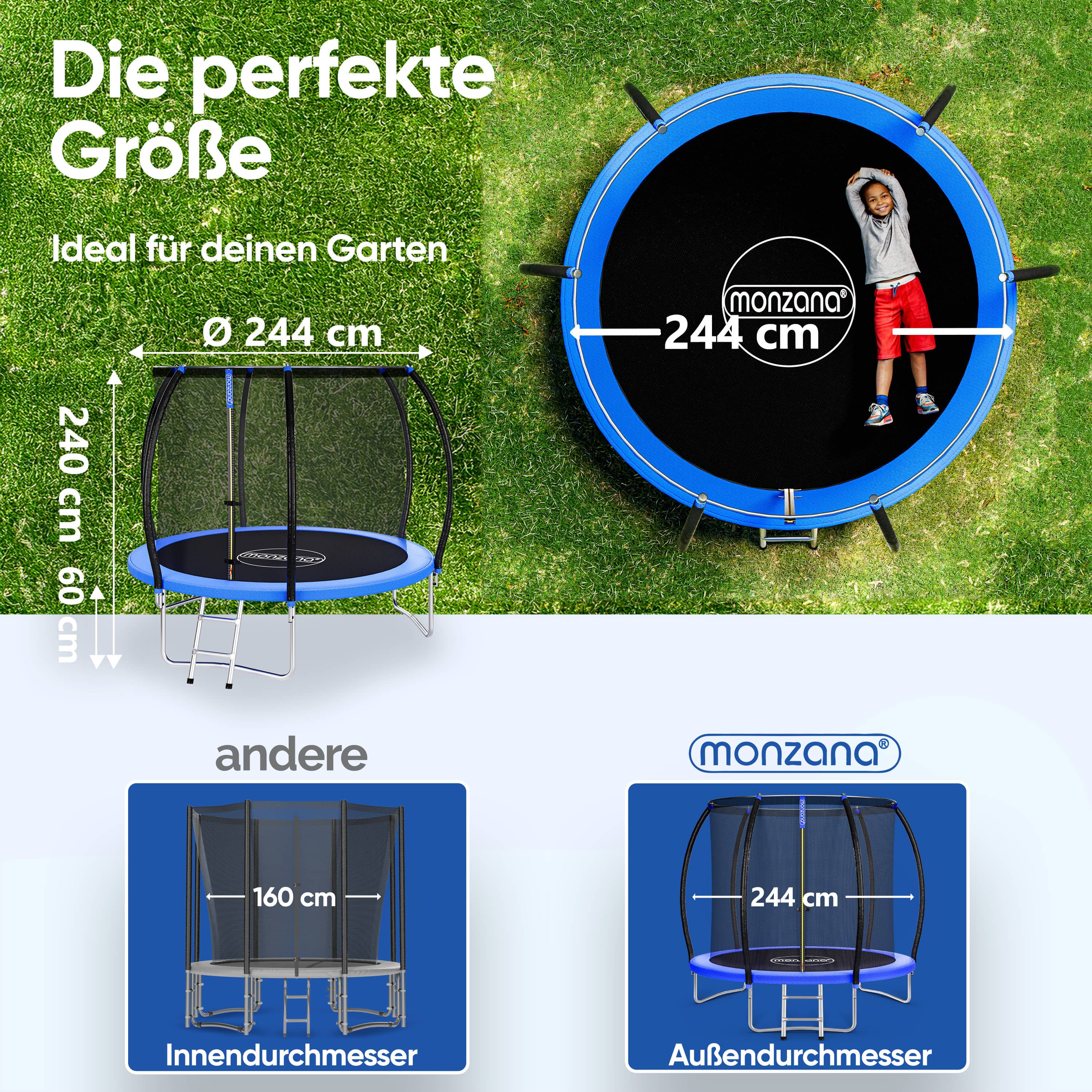 Trampoline\u0020244\u0020cm\u0020Veiligheidsnet\u0020T\u00DCV\u0020GS\u0020Gecertificeerd
