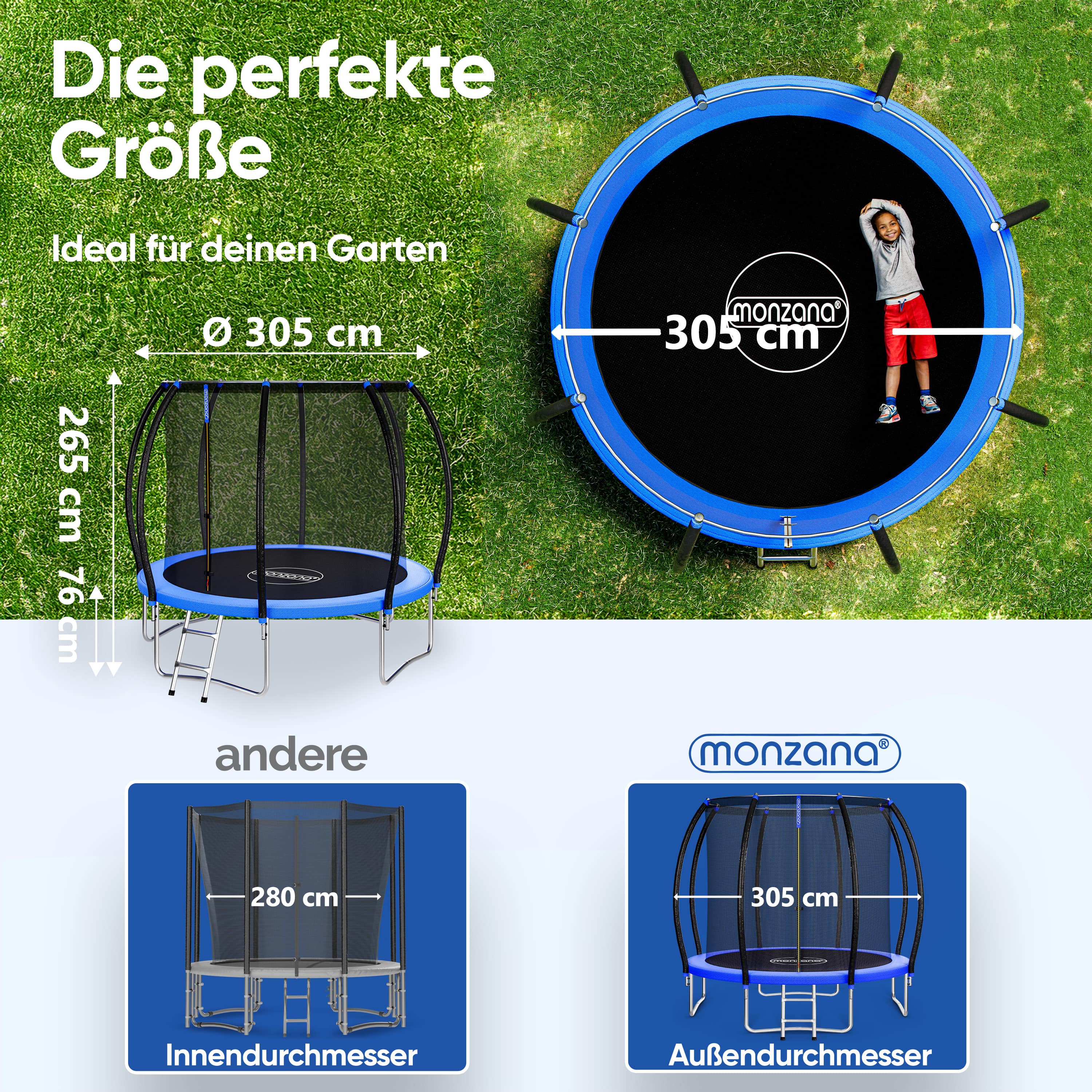 Trampoline\u0020305\u0020cm\u0020Veiligheidsnet\u0020T\u00DCV\u0020GS\u0020Gecertificeerd