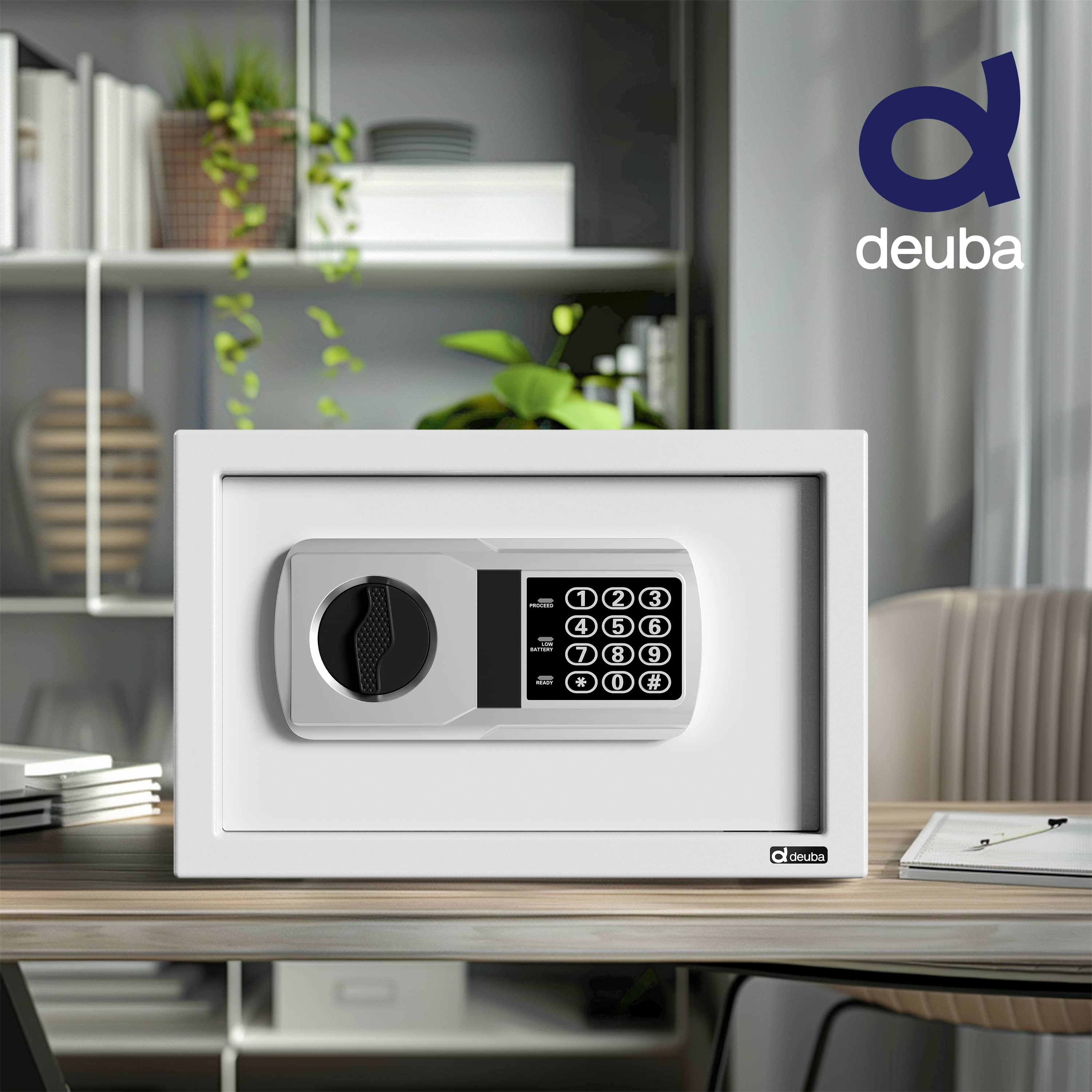 Kluis\u0020Zilver\u0020Staal\u002020x31x20cm\u0020Elektronisch\u0020slot