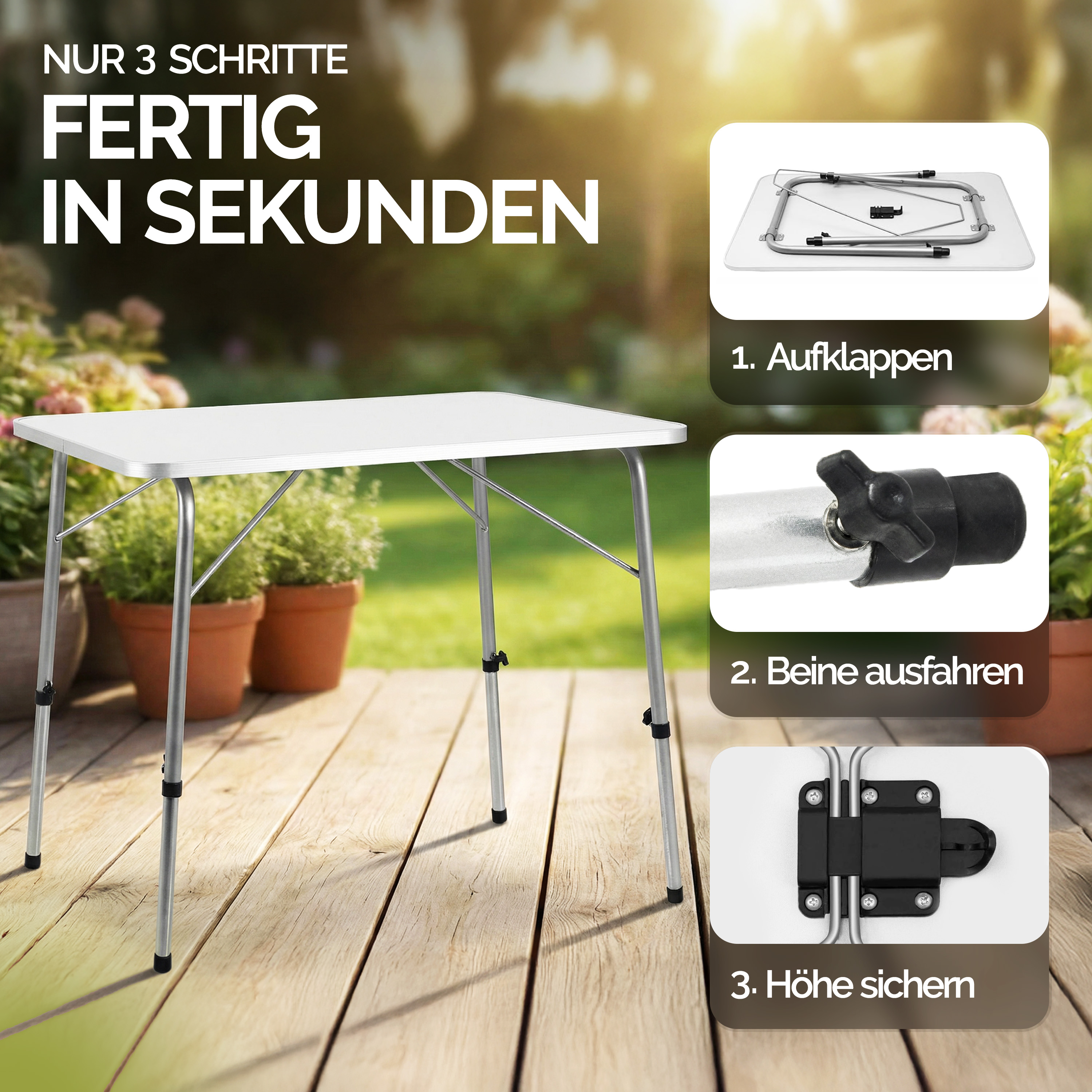 Tuintafel\u0020Zilver\u0020Aluminium\u002080x55x50\u002D69cm\u0020opvouwbaar Tuintafel\u0020Zilver\u0020Aluminium\u002080x55x50\u002D69cm\u0020opvouwbaar