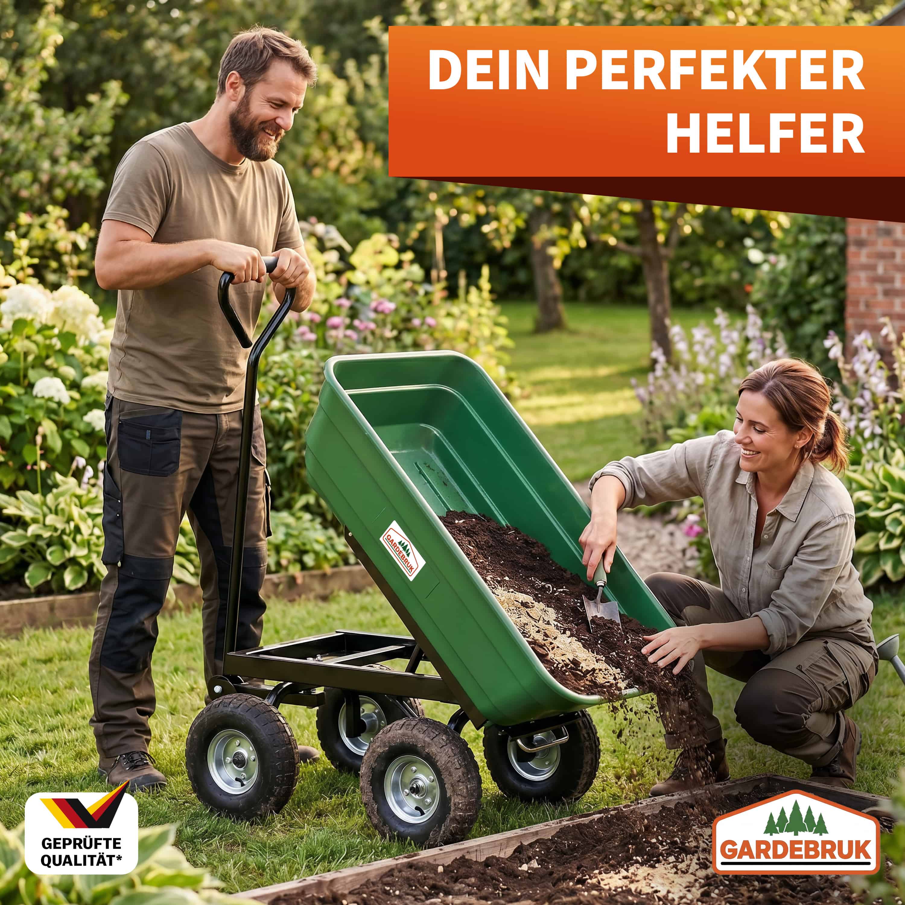Bolderkar\u0020Groen\u0020Metaal\u0020Kunststof\u0020103x51x92,5cm