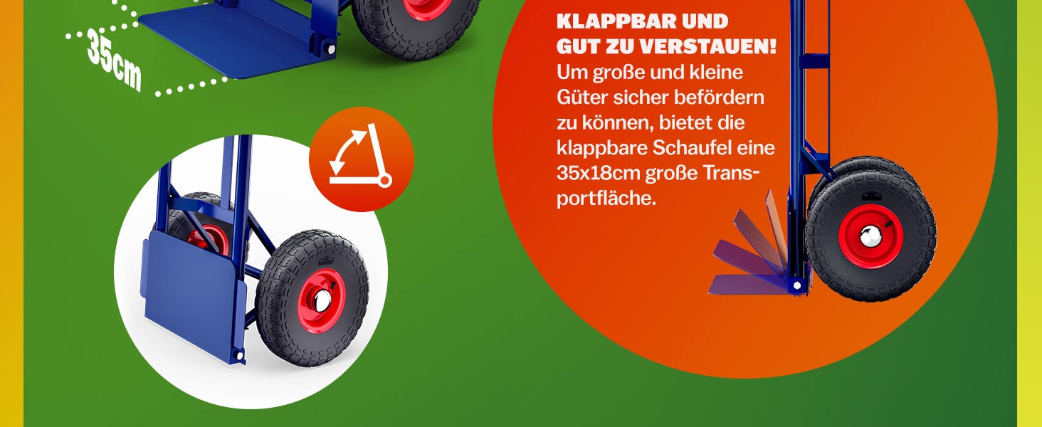 Steekwagen\u0020Blauw\u0020Rood\u0020Staal\u002045x116cm\u0020200kg