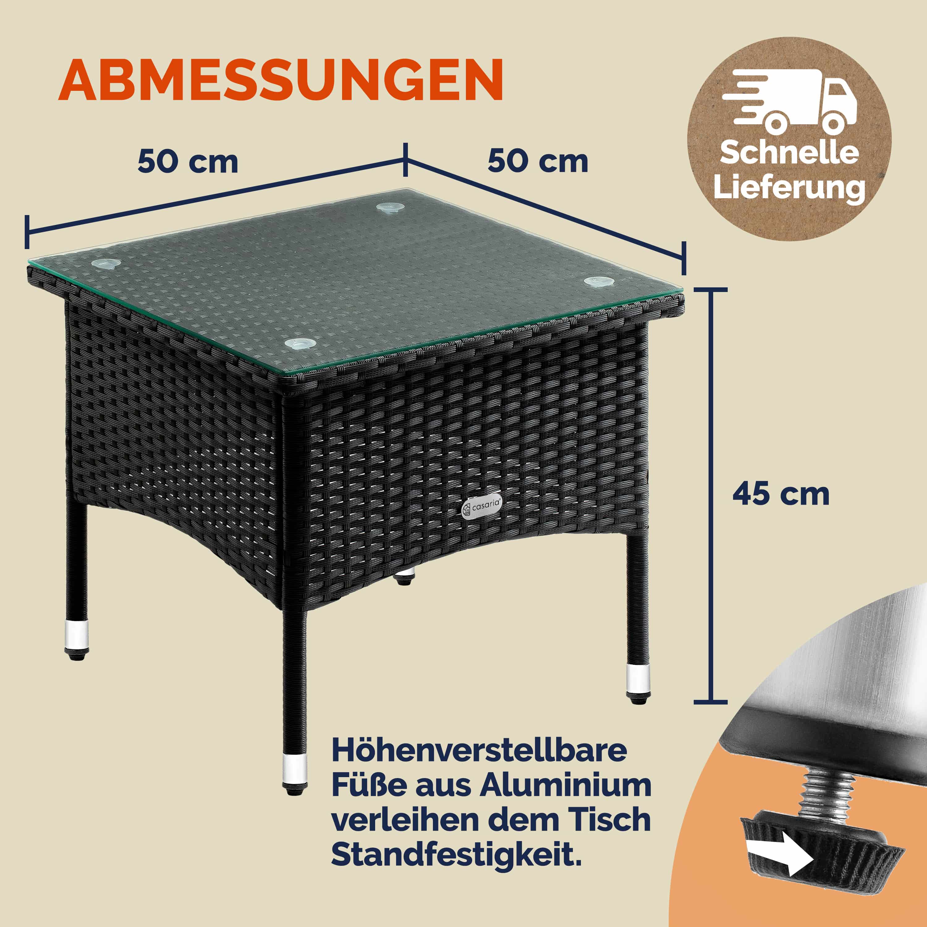 Polyrotan\u0020Bijzettafel\u0020Zwart\u002050x50x45cm Polyrotan\u0020Bijzettafel\u0020Zwart\u002050x50x45cm