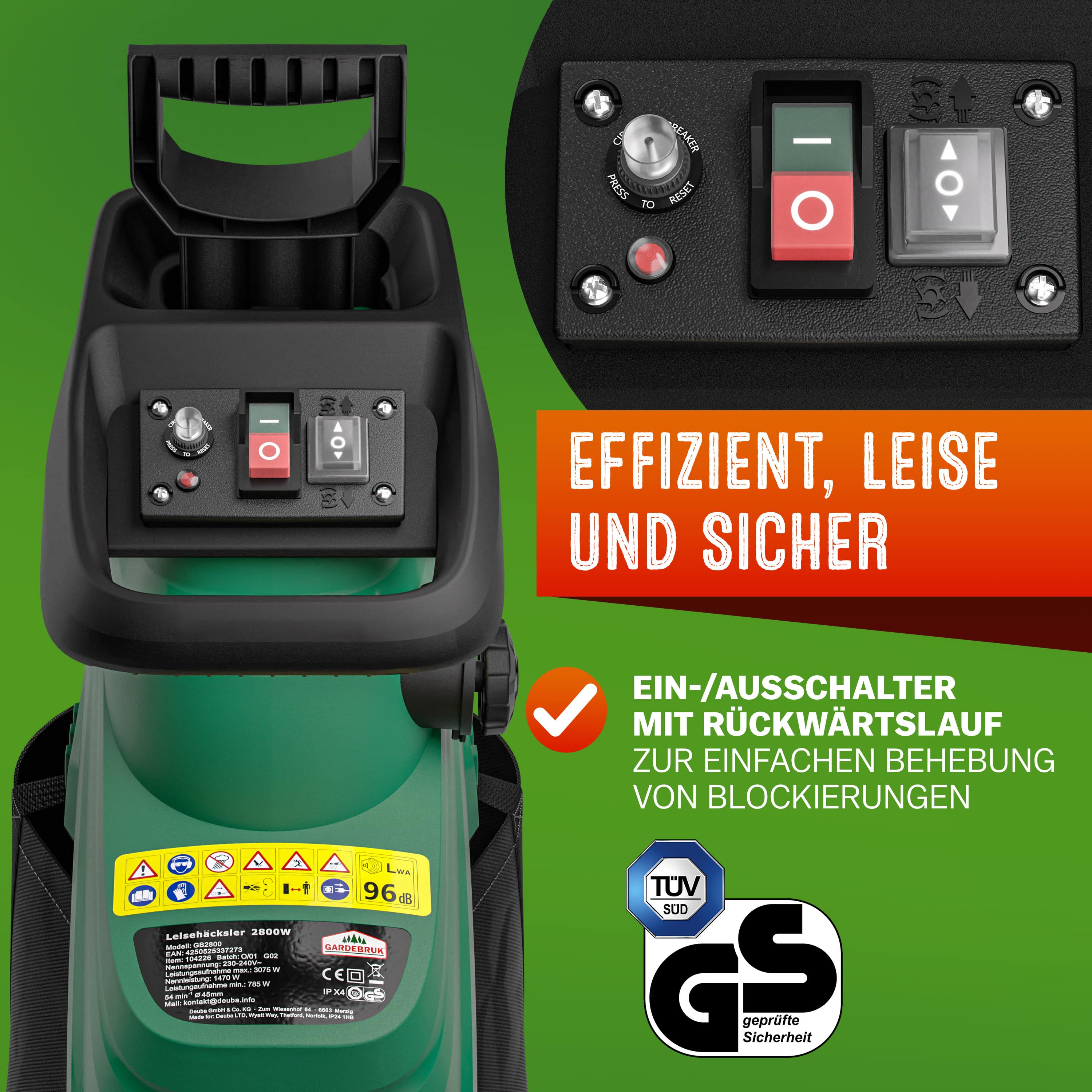 Stille\u0020hakselaar\u00203100W\u0020met\u00202\u0020opvangzakken\u0020van\u0020elk\u002060\u0020liter
